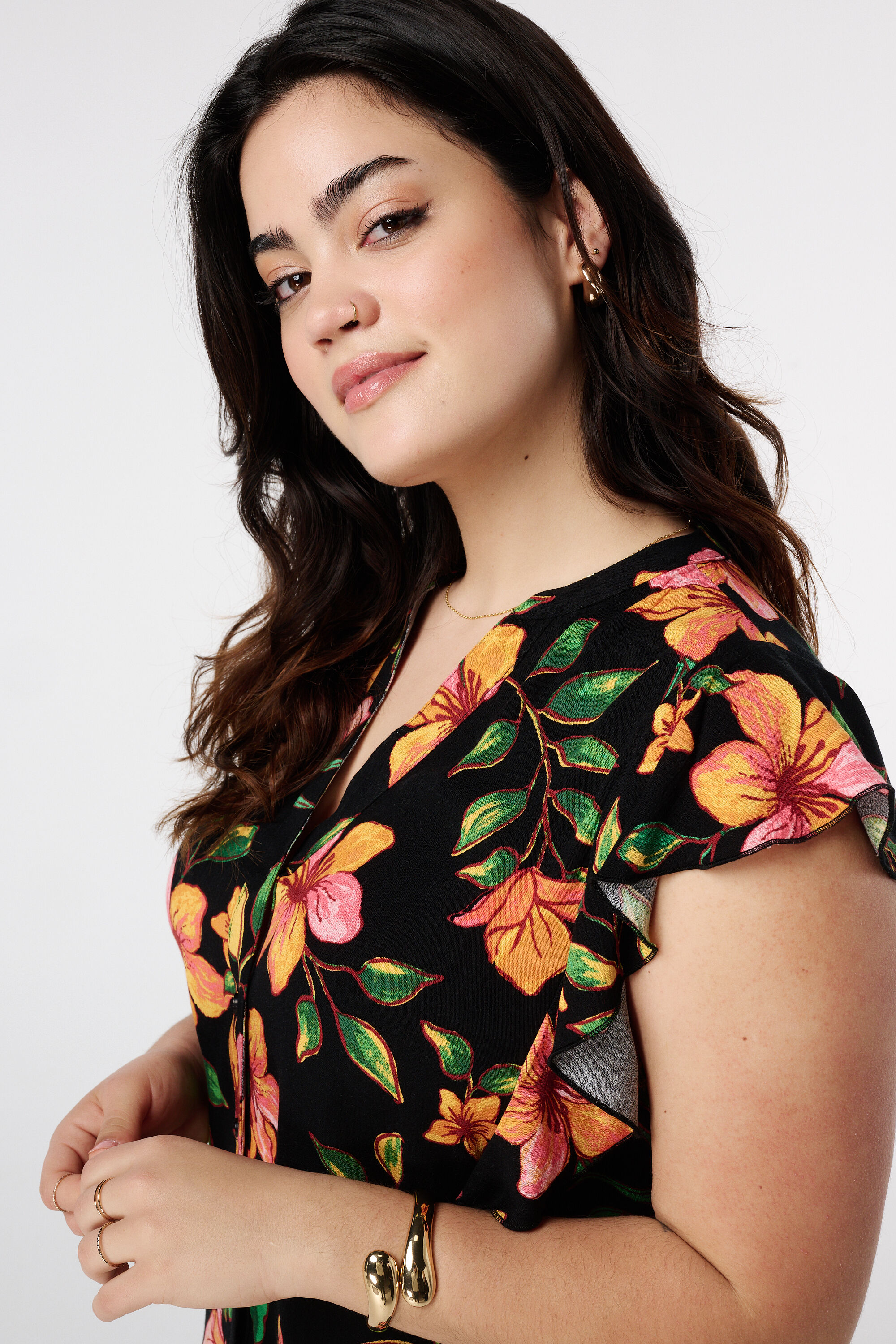 Top &agrave; imprim&eacute; floral image number 4