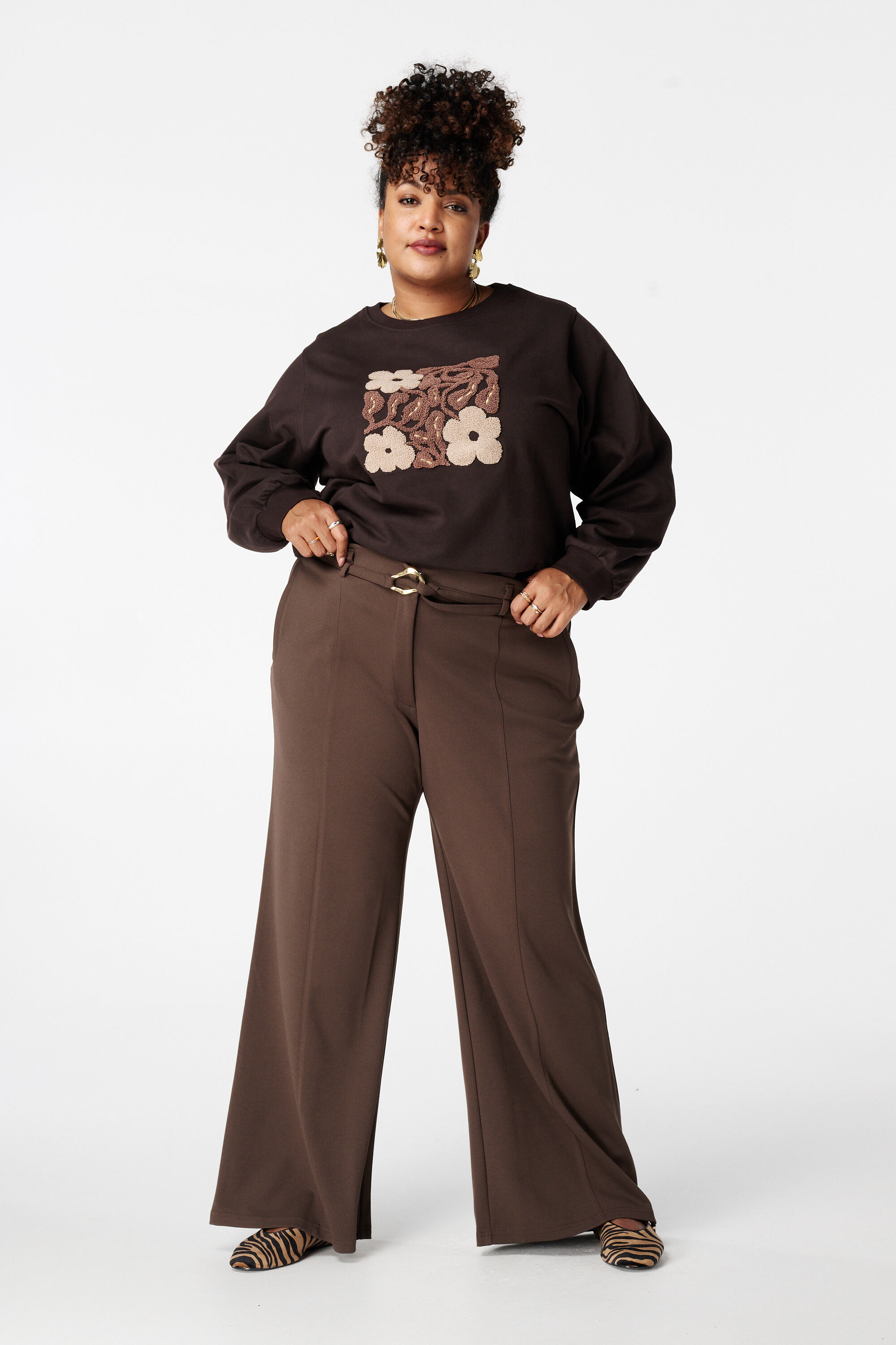 Pantalon droit avec ceinture