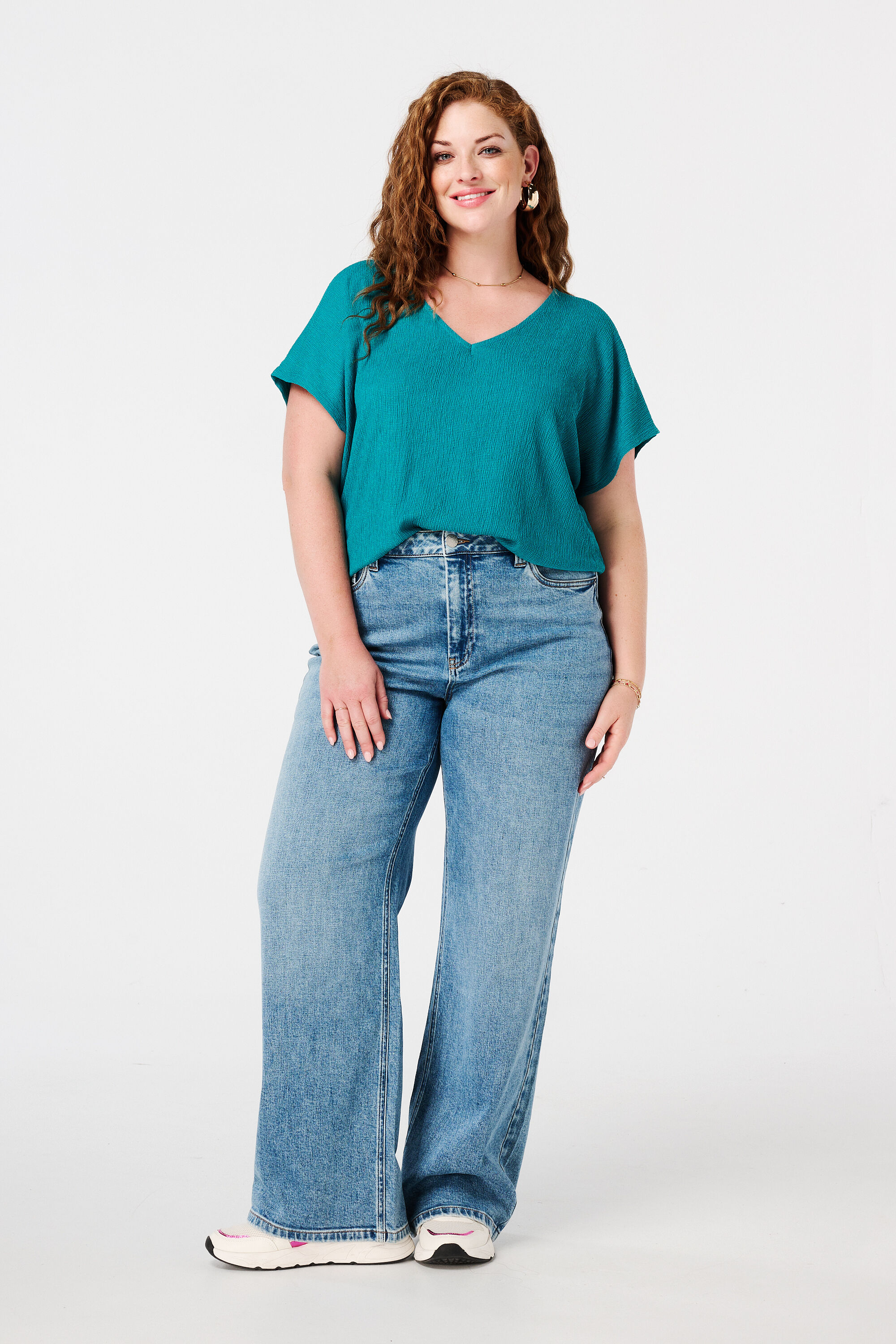 Haut textur&eacute; avec mancherons image number 5