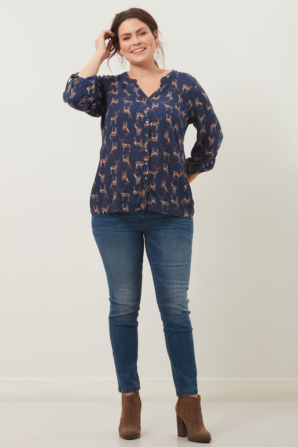 Chemisier imprim&eacute; all-over image number 3