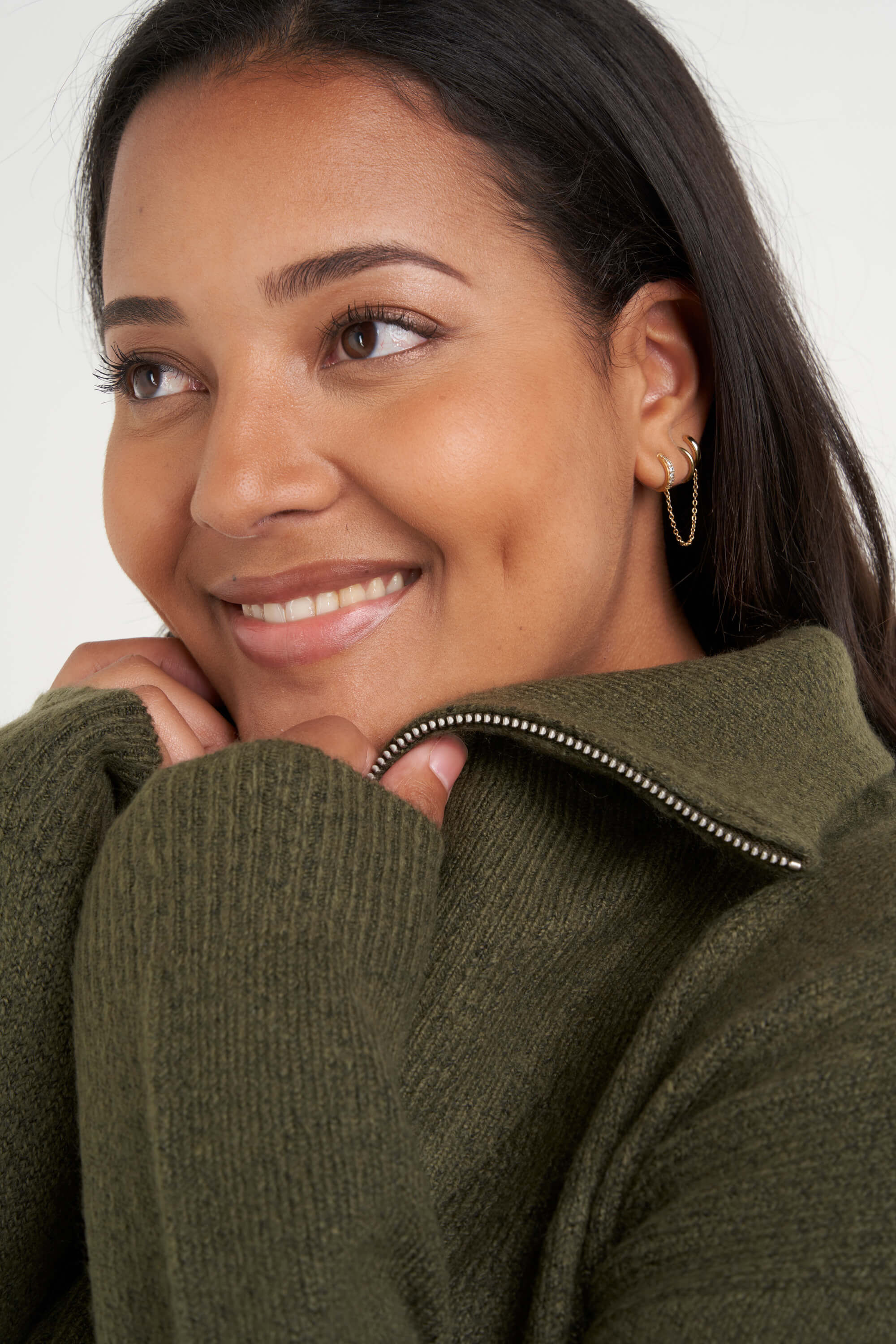 Pull long &agrave; fermeture &eacute;clair  image number 6