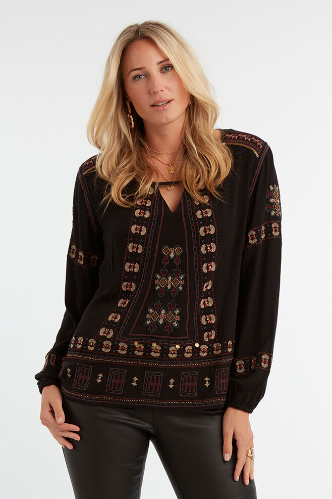 Chemisier &agrave; broderie   image number 4