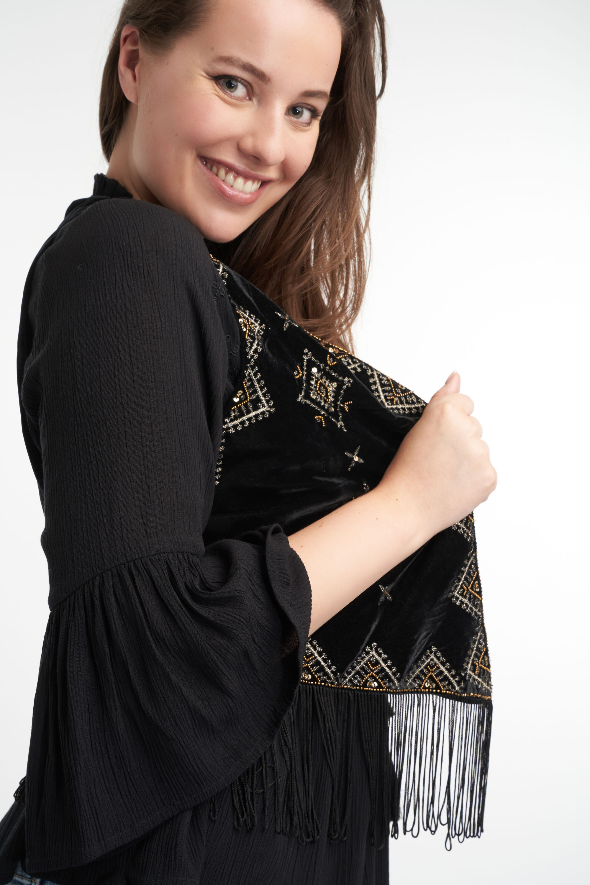 Gilet &agrave; froufrous  image number 5