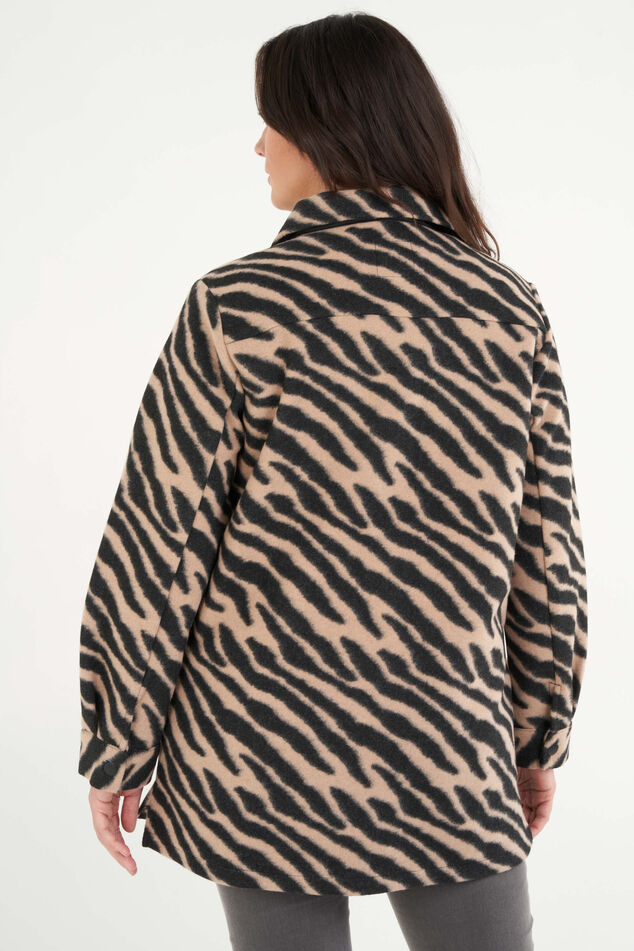 Veste-chemise à imprimé zébré.  image number 5