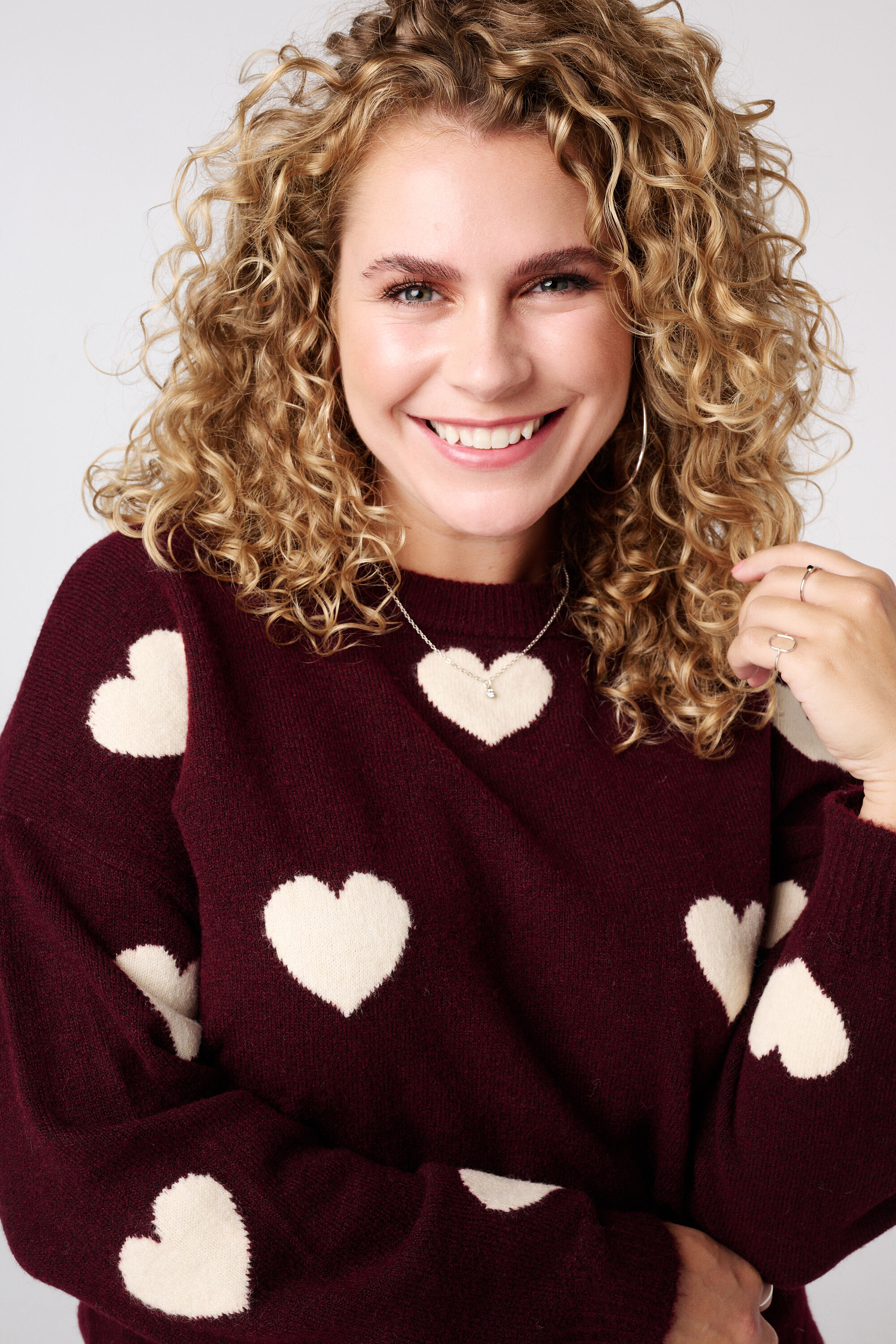 Pull fin &agrave; motif c&oelig;ur image number 4