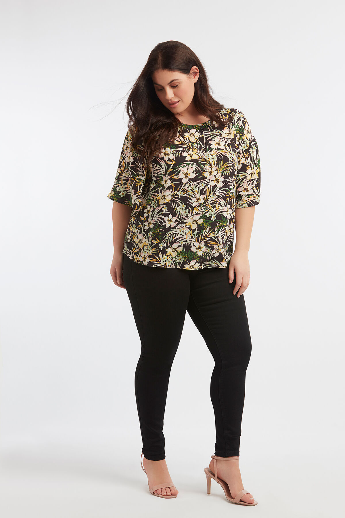 Chemisier avec imprim&eacute; int&eacute;gral image number 3