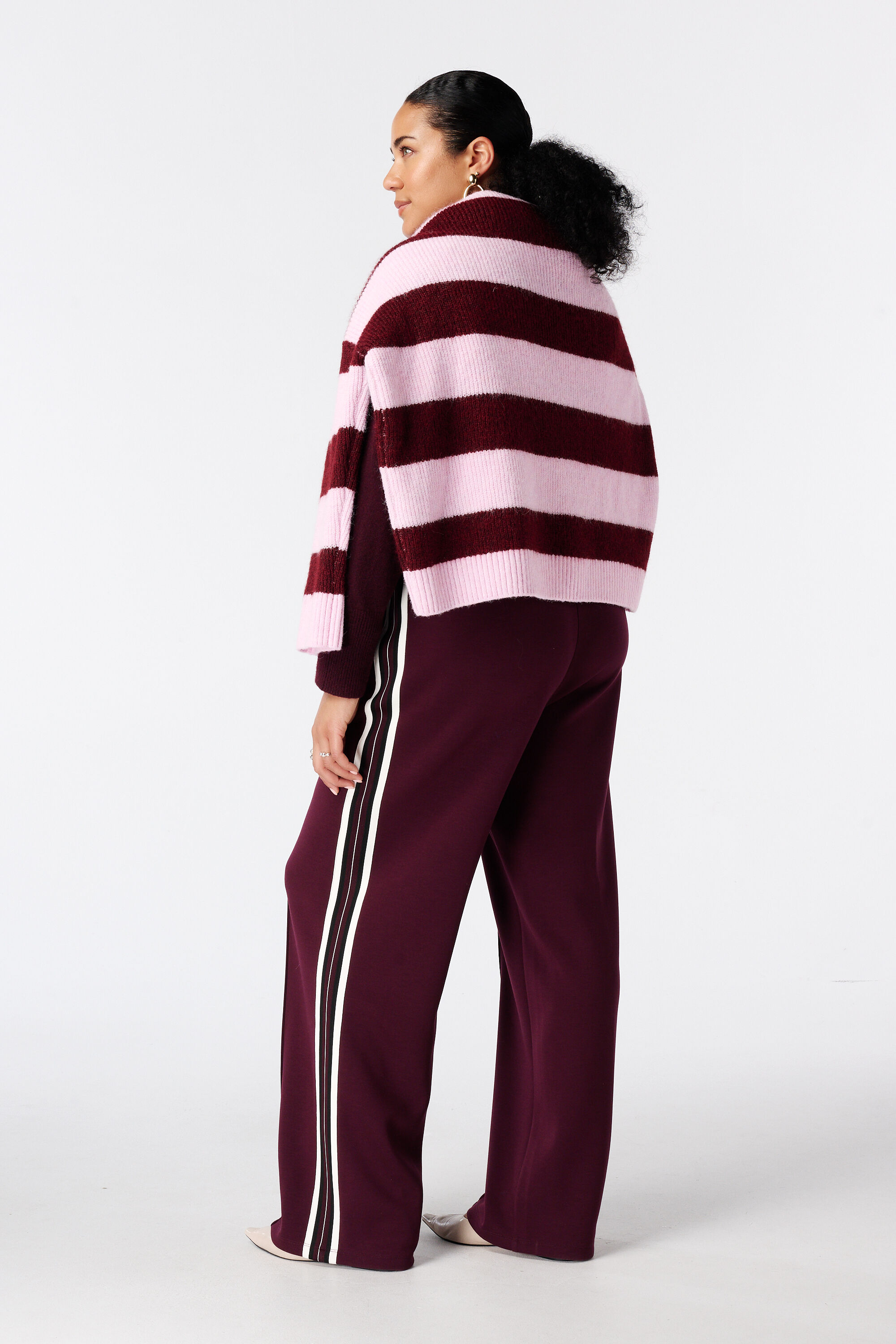 Pantalon &agrave; bande contrastante image number 3