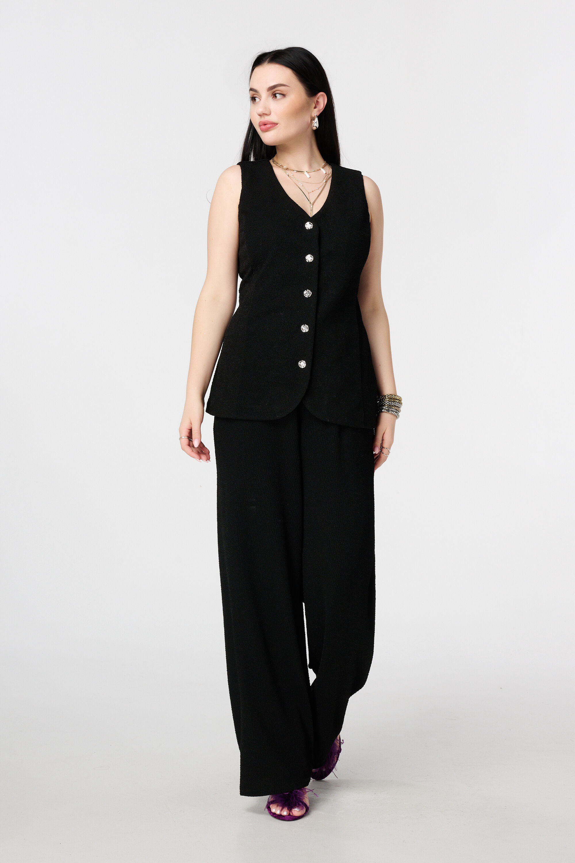 Gilet avec boutons et lurex image number 5