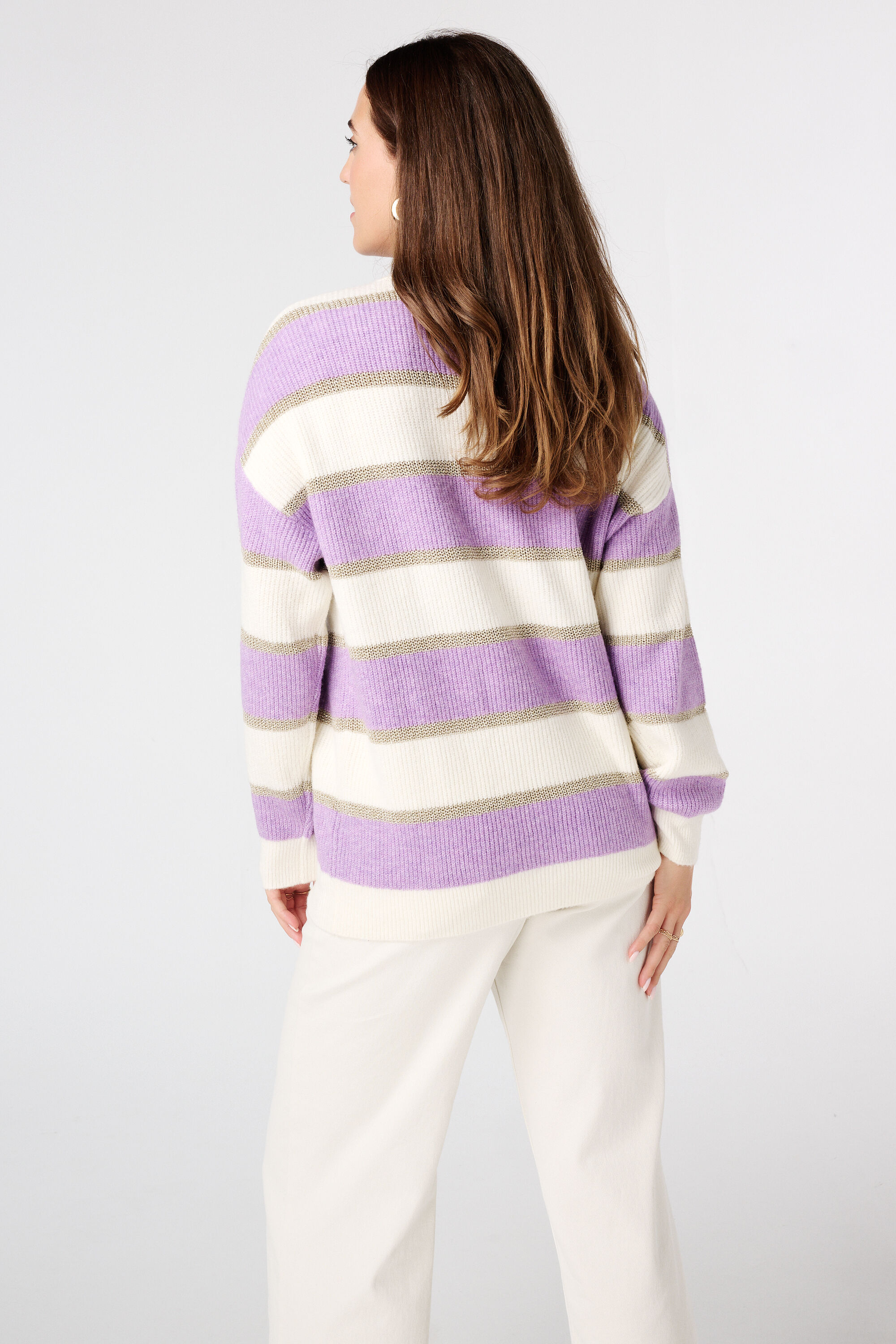 Pull ray&eacute; avec lurex image number 3