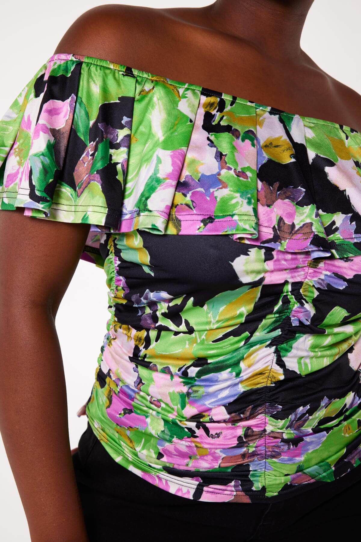 Crop top &agrave; imprim&eacute; floral image number 5
