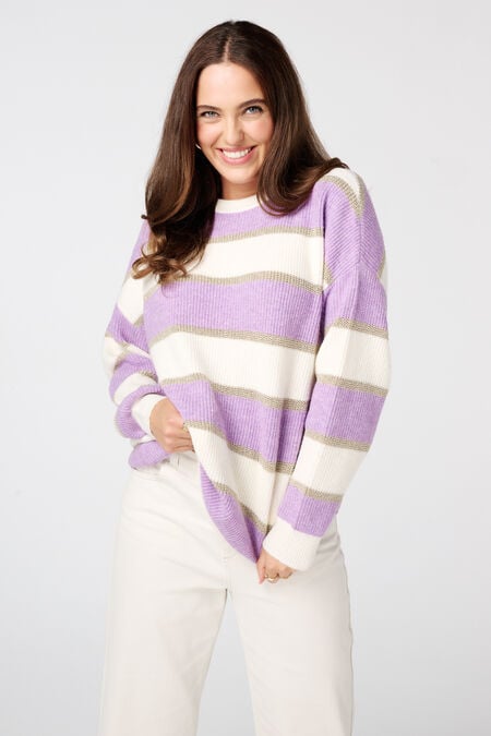 Pull rayé avec lurex Pull rayé avec lurex
