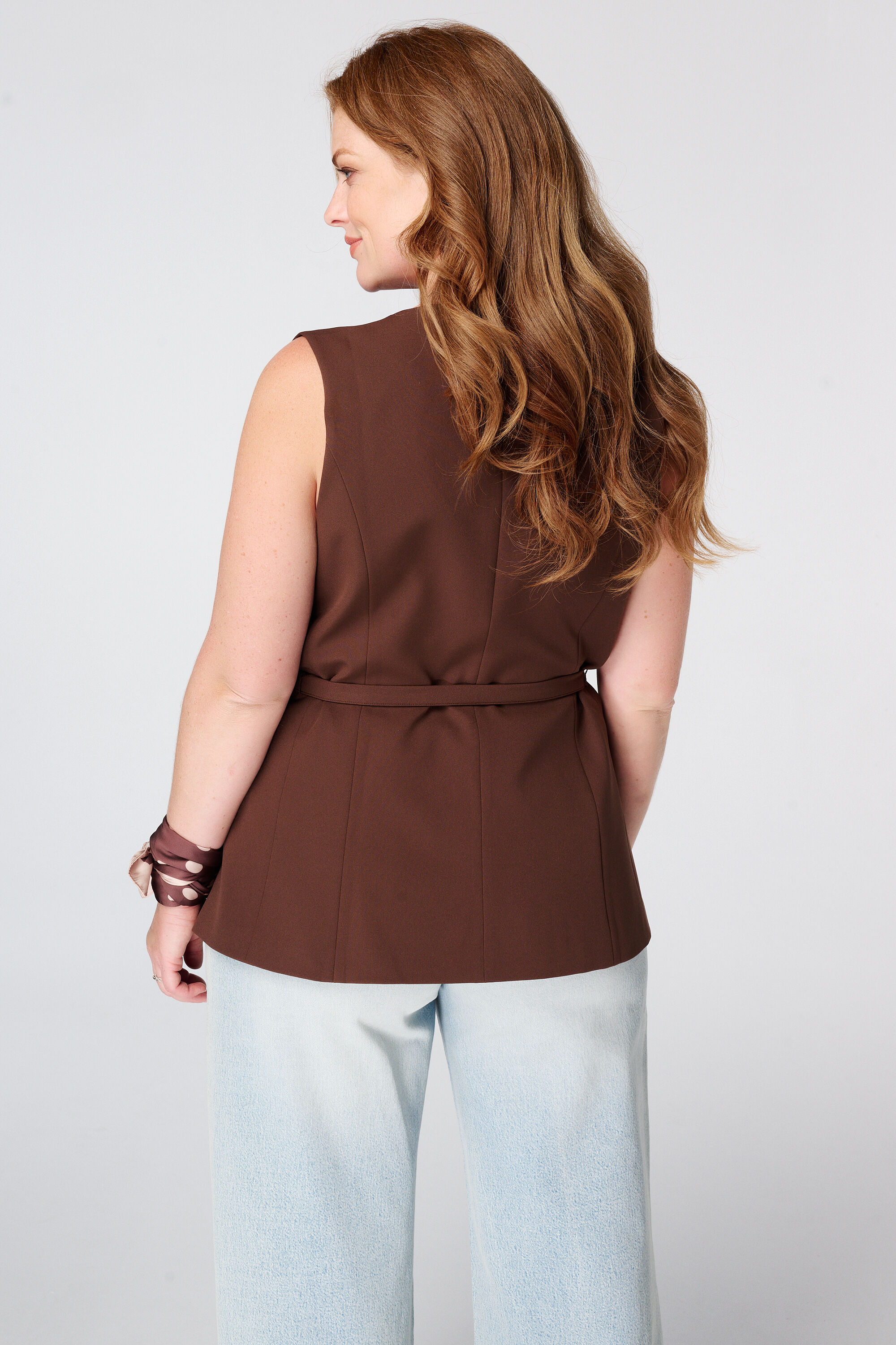 Gilet peplum avec ceinture image number 3