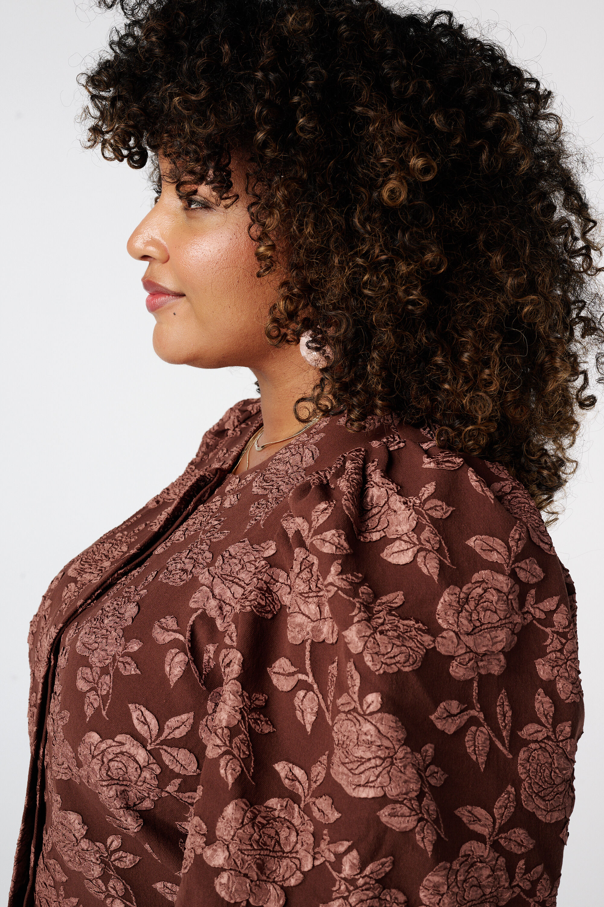 Veste jacquard avec manches bouffantes image number 4