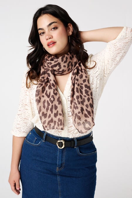 Écharpe avec imprimé animalier Écharpe avec imprimé animalier