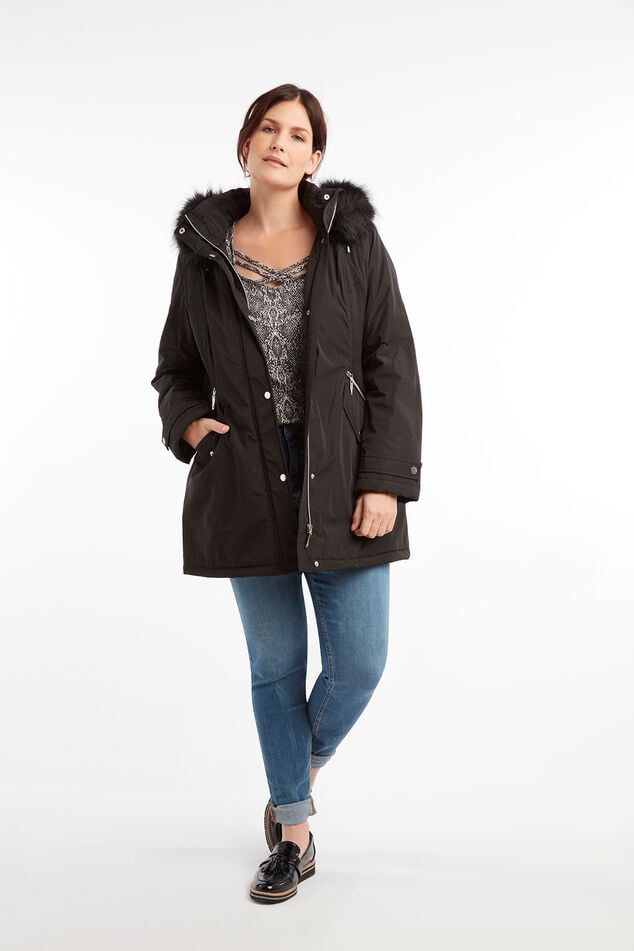 Parka avec col en fausse fourrure image number 3