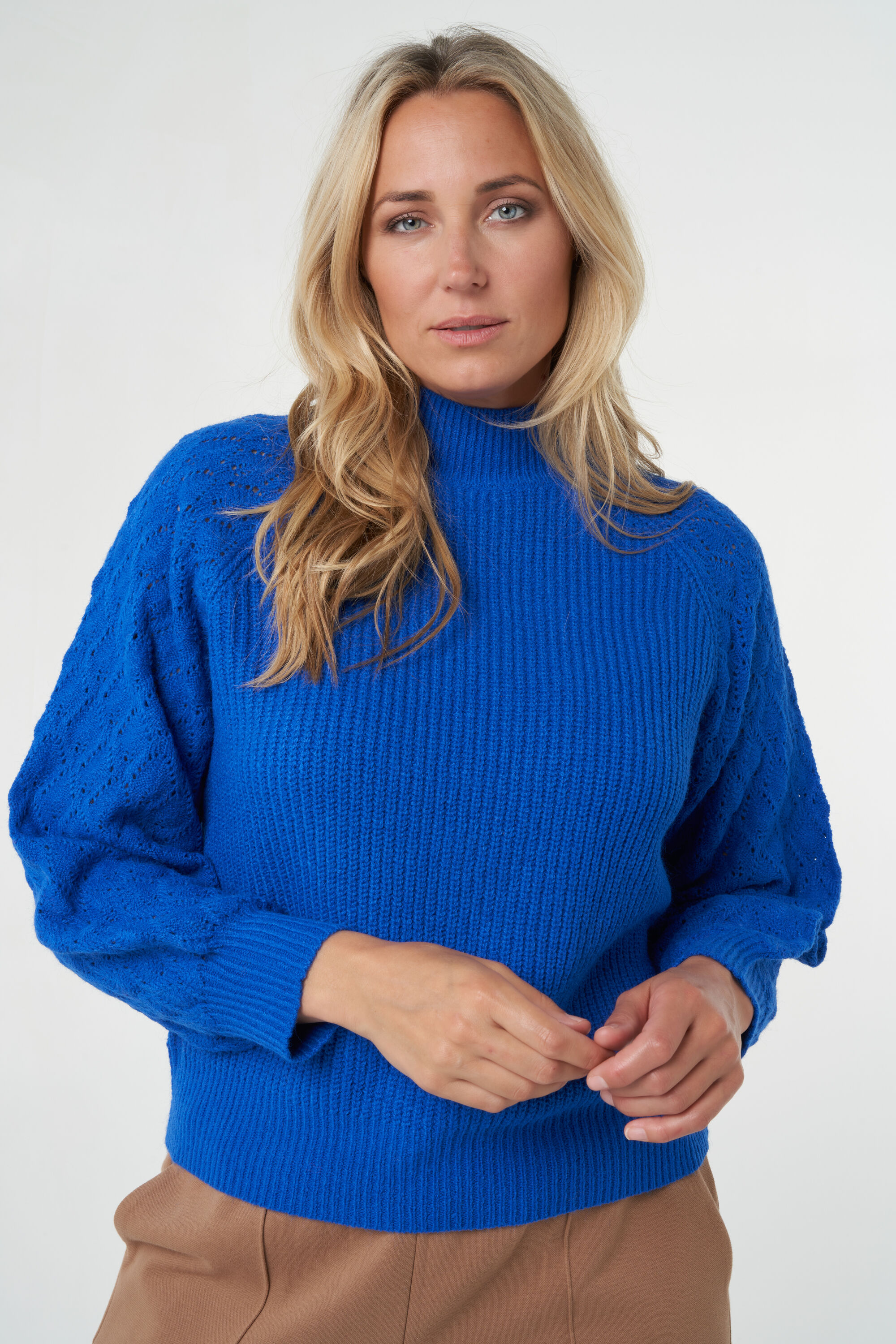 Femmes Pull ample avec col roul?� et motif | MS Mode