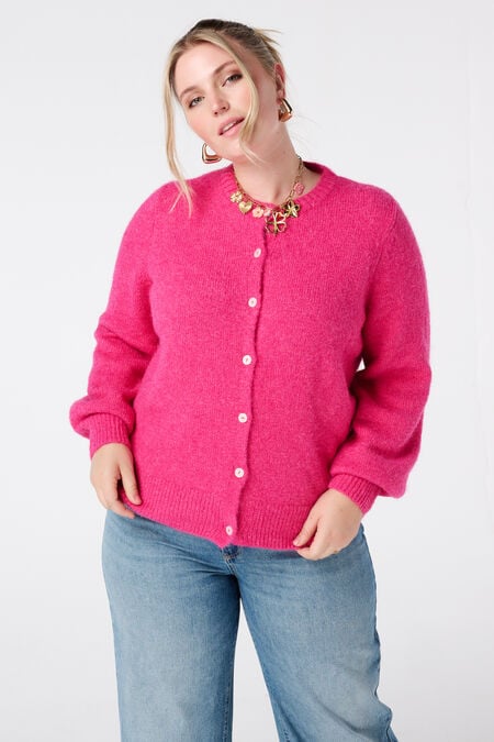 Cardigan en maille fine avec fermeture à boutons Cardigan en maille fine avec fermeture à boutons
