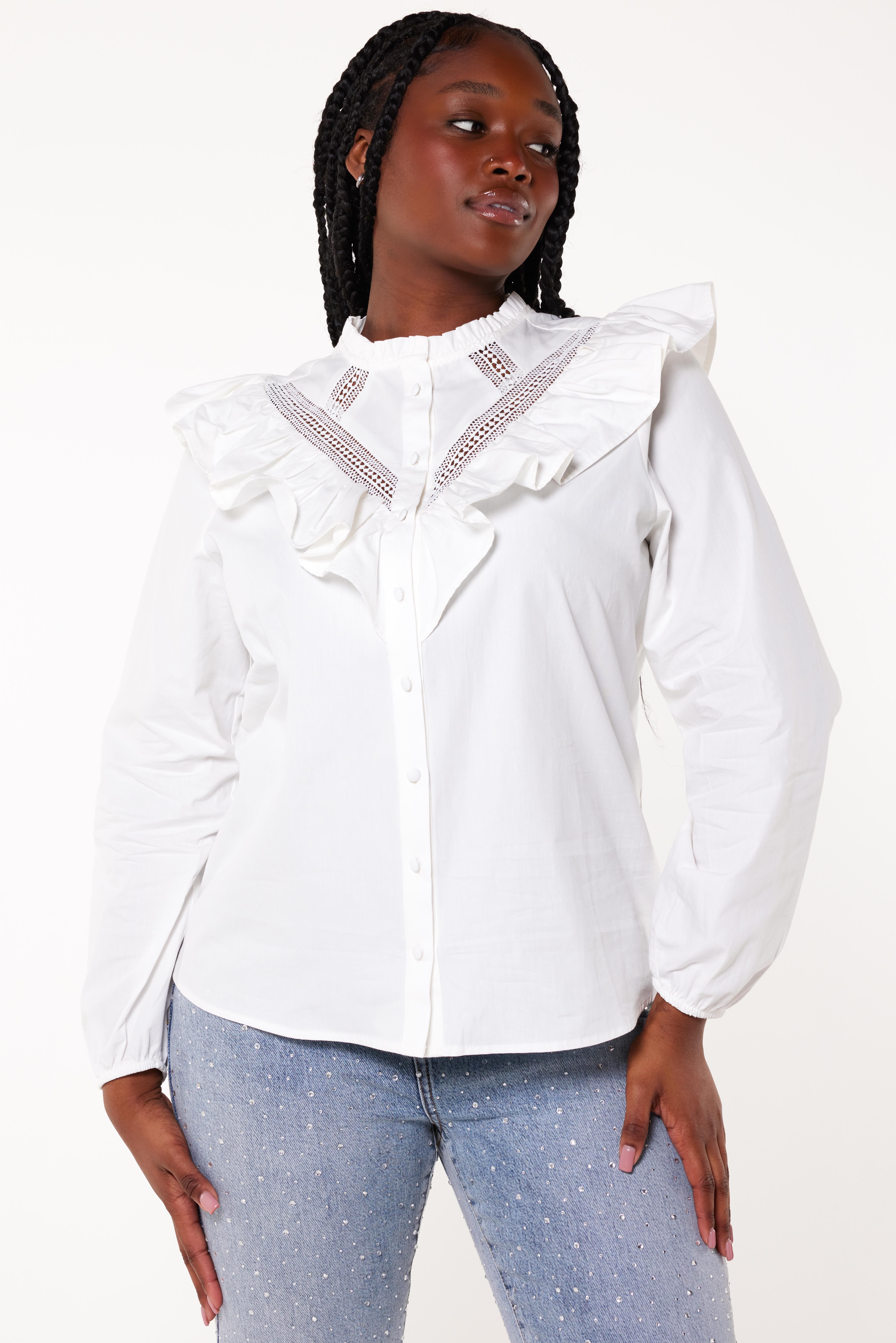 Femmes Chemisier a volants MS Mode