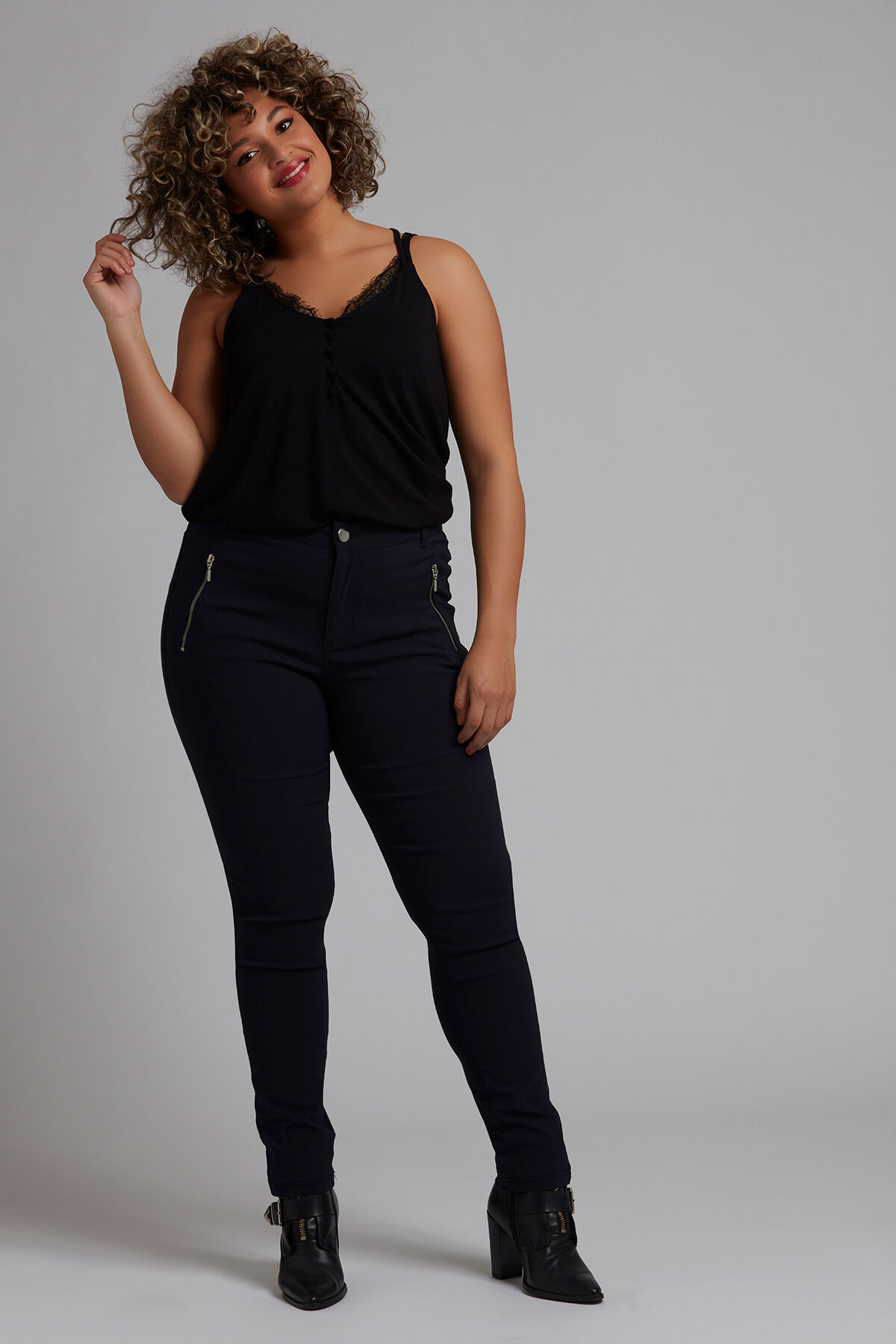 Pantalon avec fermetures &Eacute;clair image number 5