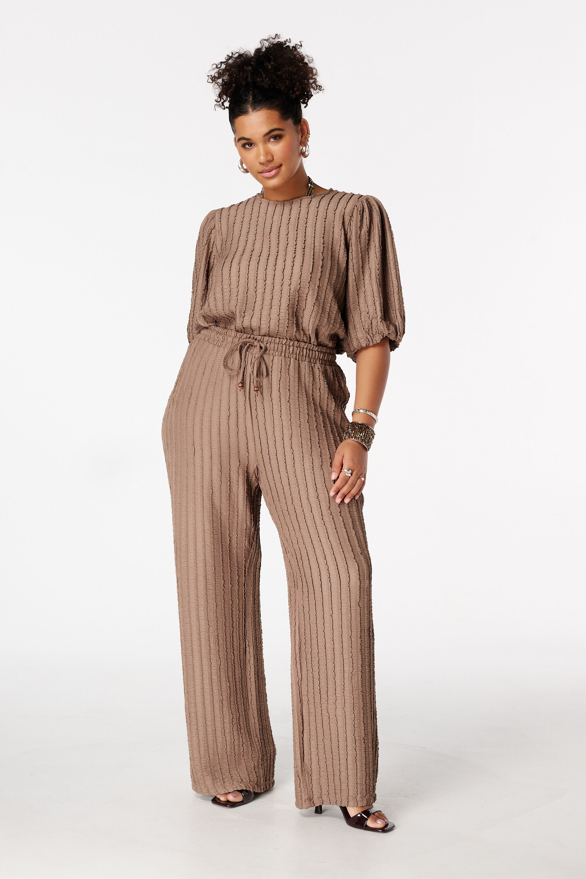 Pantalon avec taille &eacute;lastique image number 0