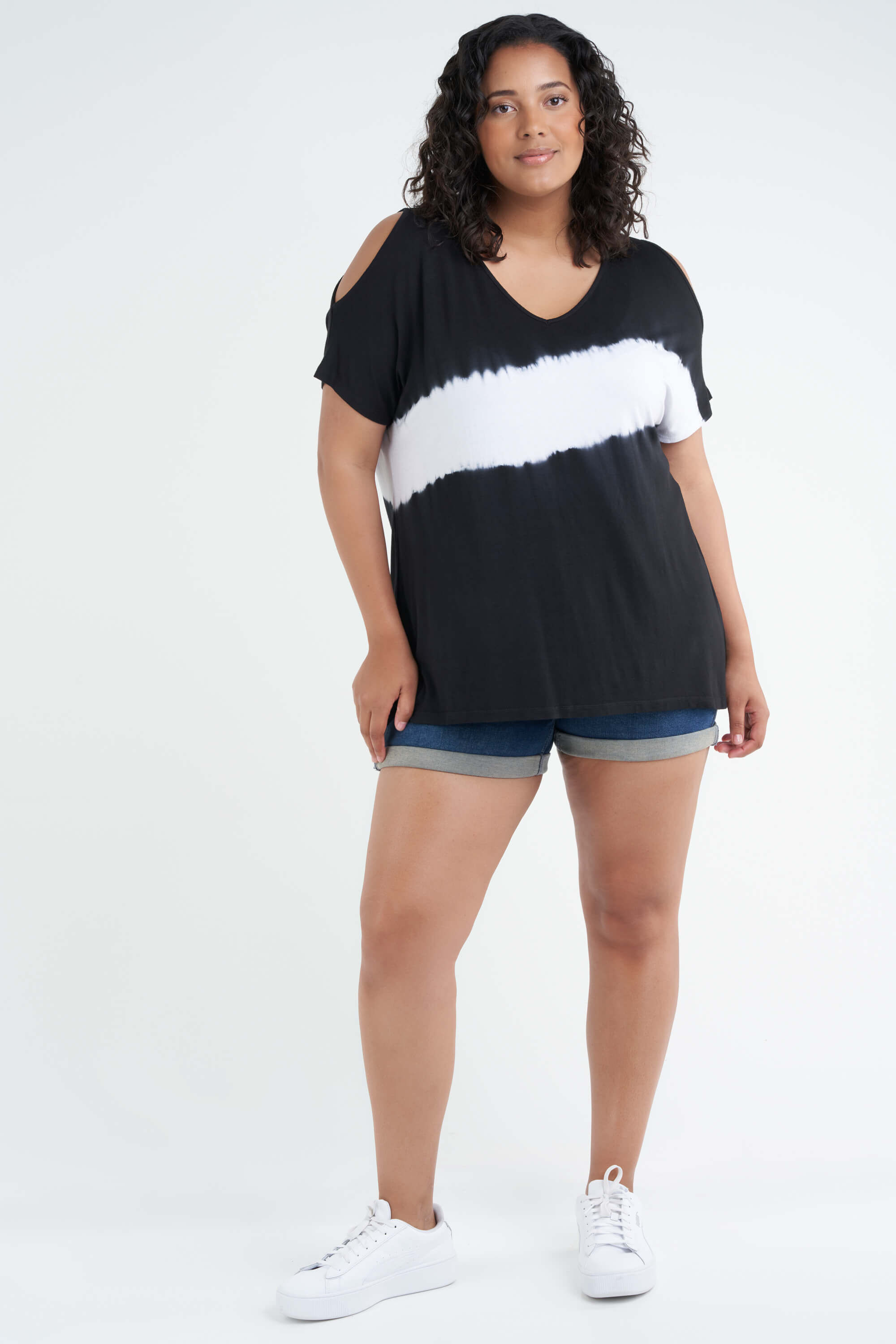 T-shirt avec imprim&eacute; &agrave; effet tie-dye image number 5