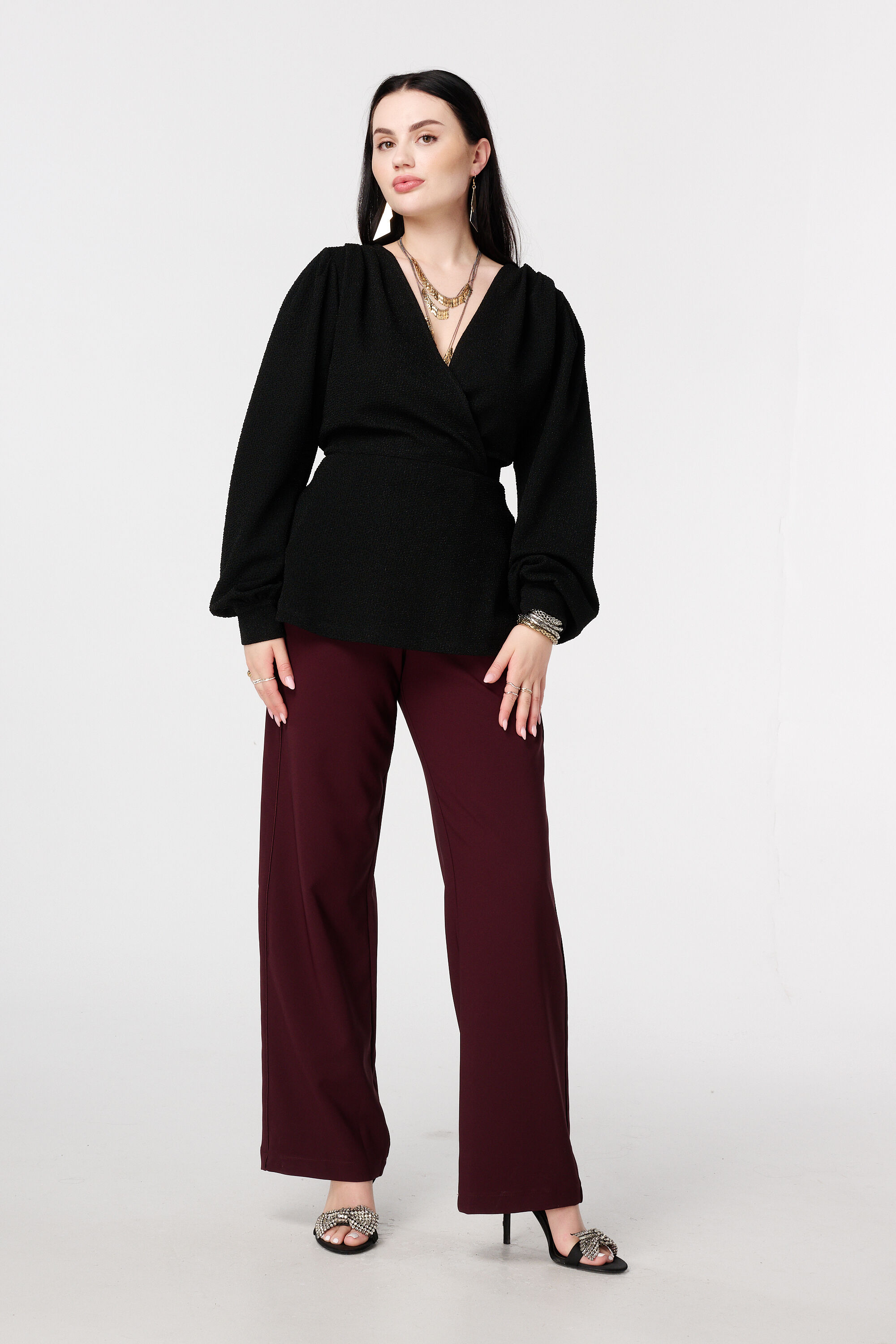 Top paillet&eacute; &agrave; effet cache-c&oelig;ur image number 5