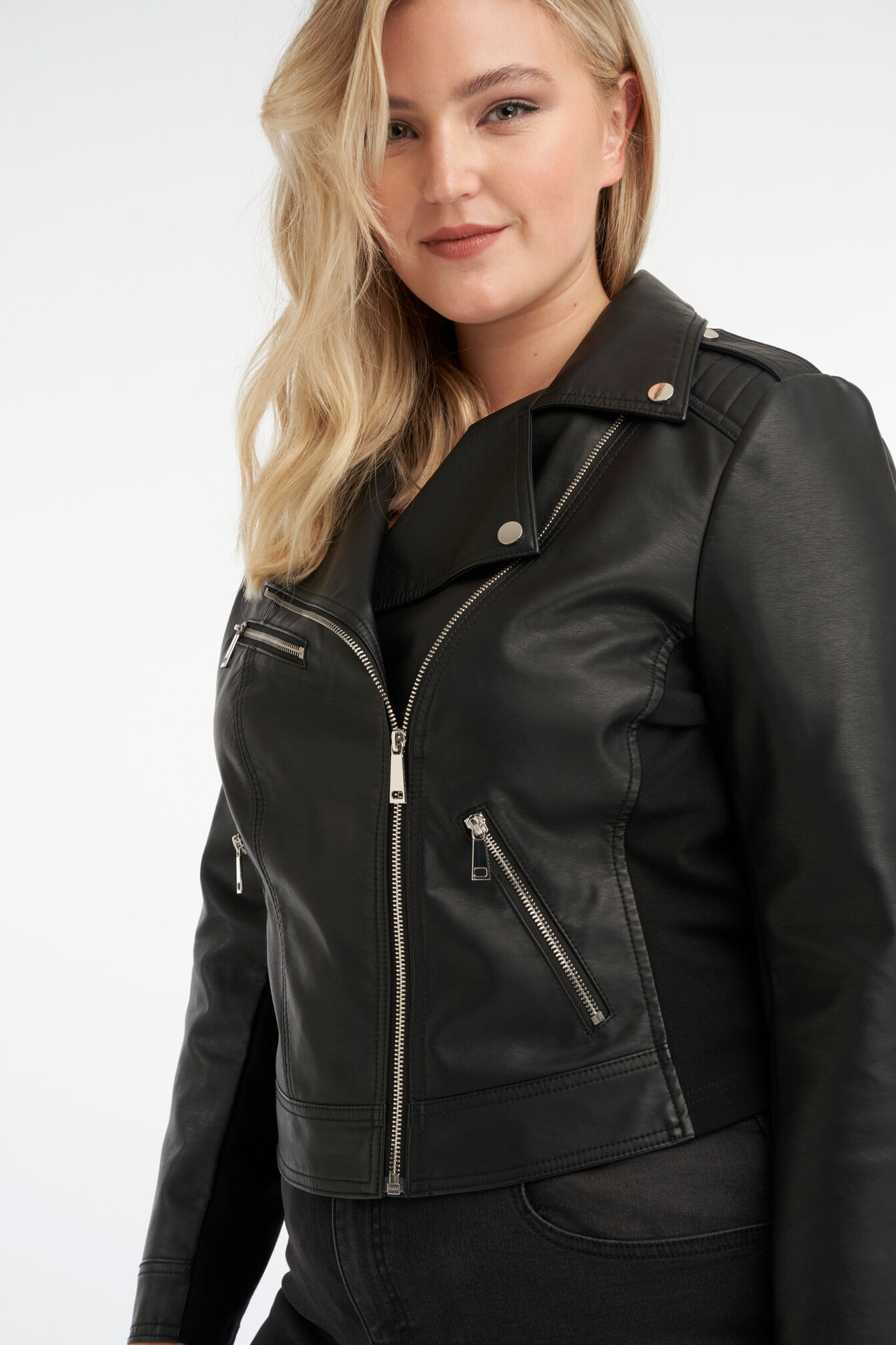 Veste style motard en similicuir image number 5