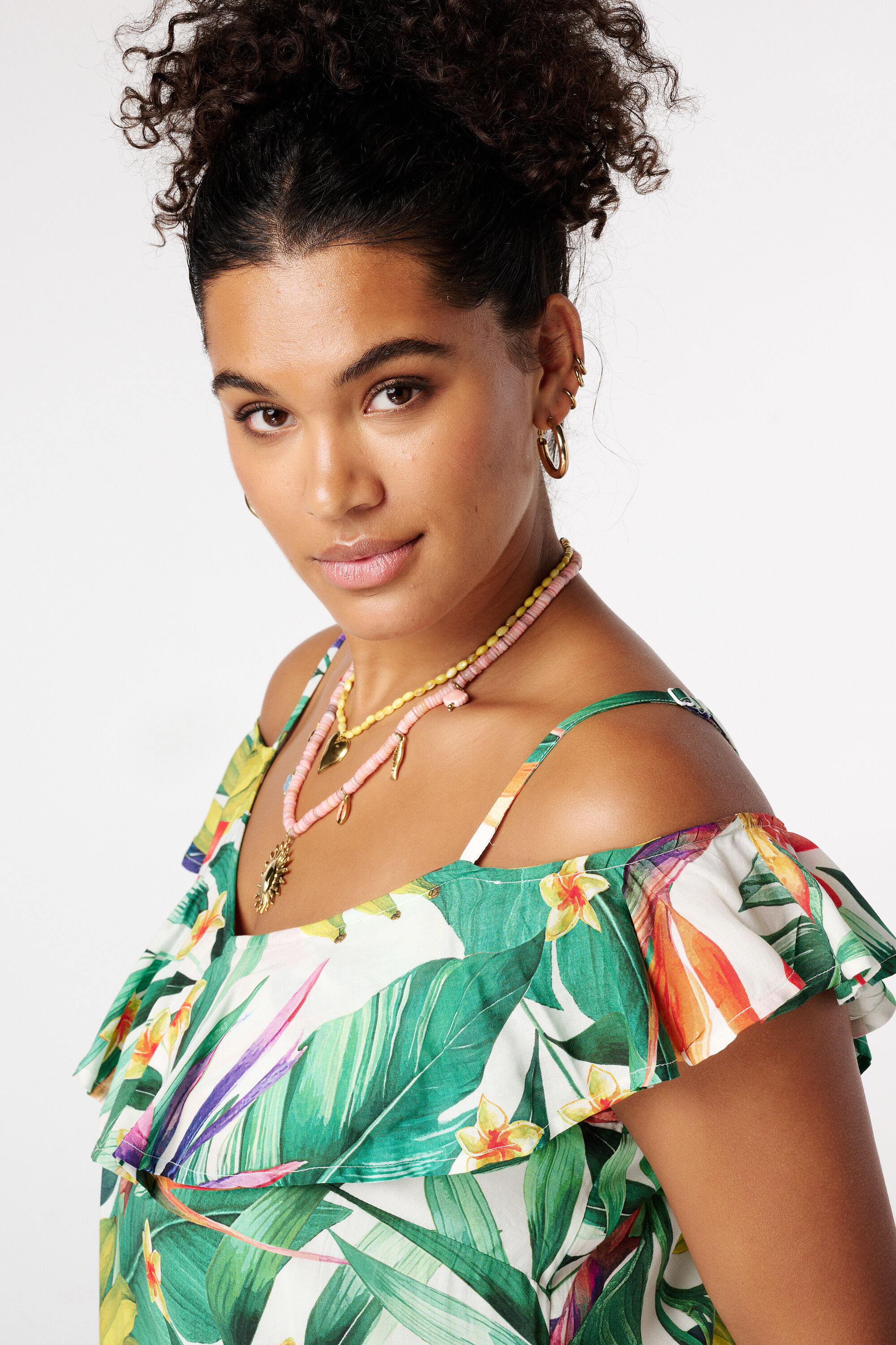 Robe longue &agrave; manches courtes image number 4