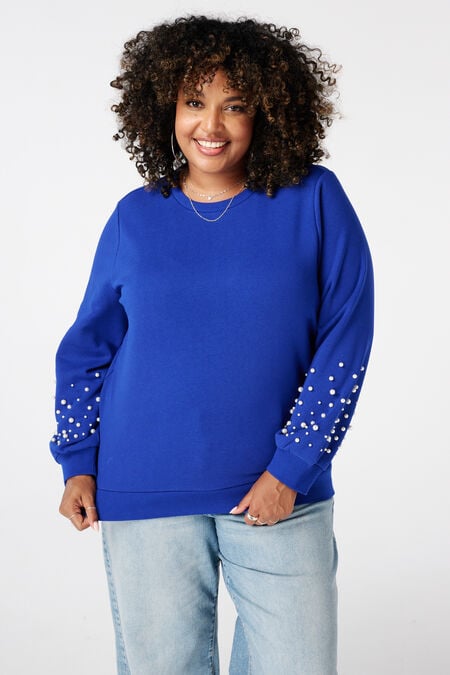 Pull avec détail perle Pull avec détail perle