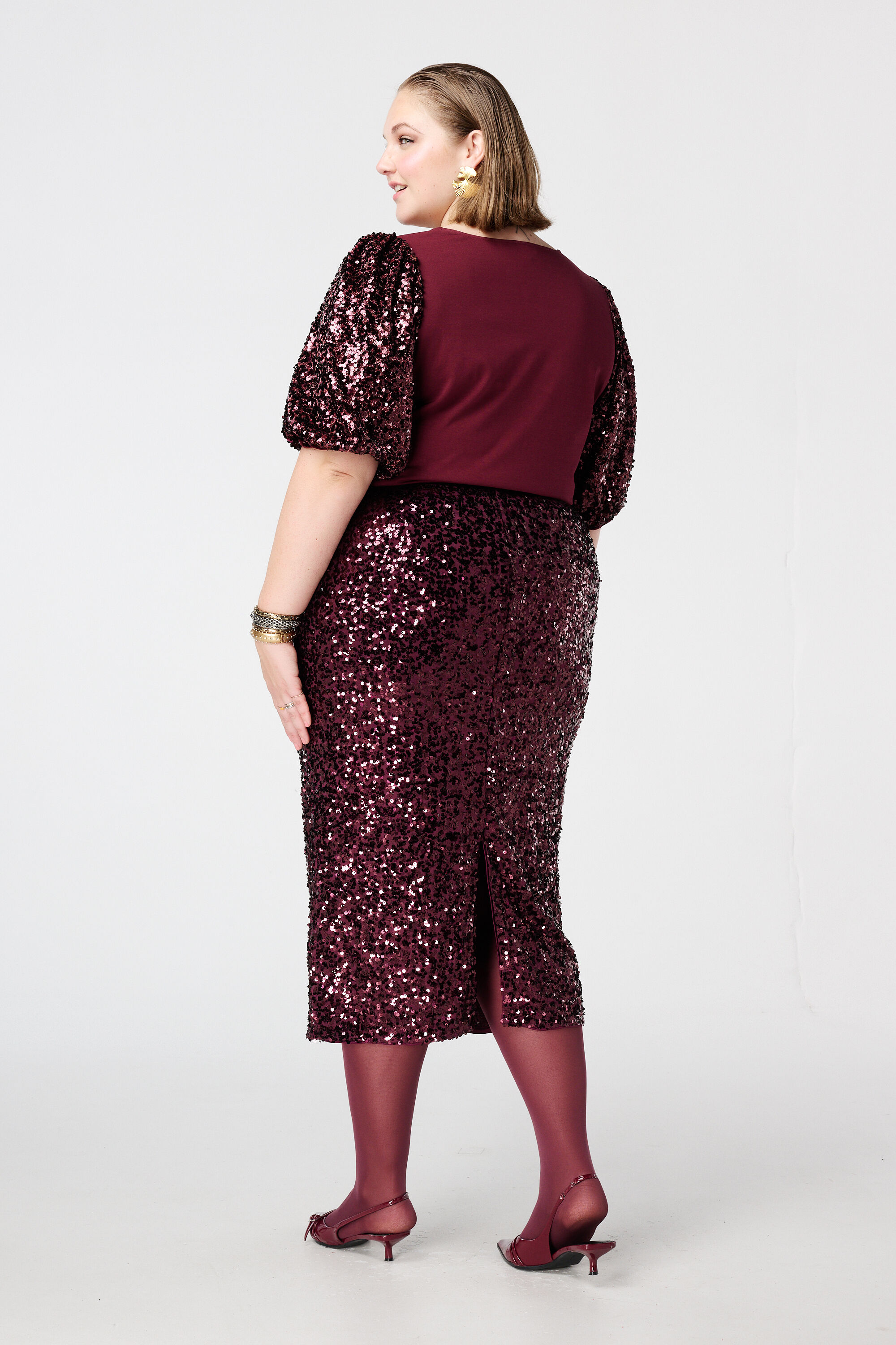 Jupe &agrave; paillettes extensible image number 3