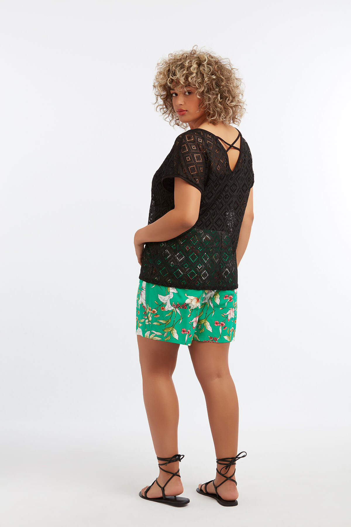 Shorts en viscose avec imprim&eacute; image number 4