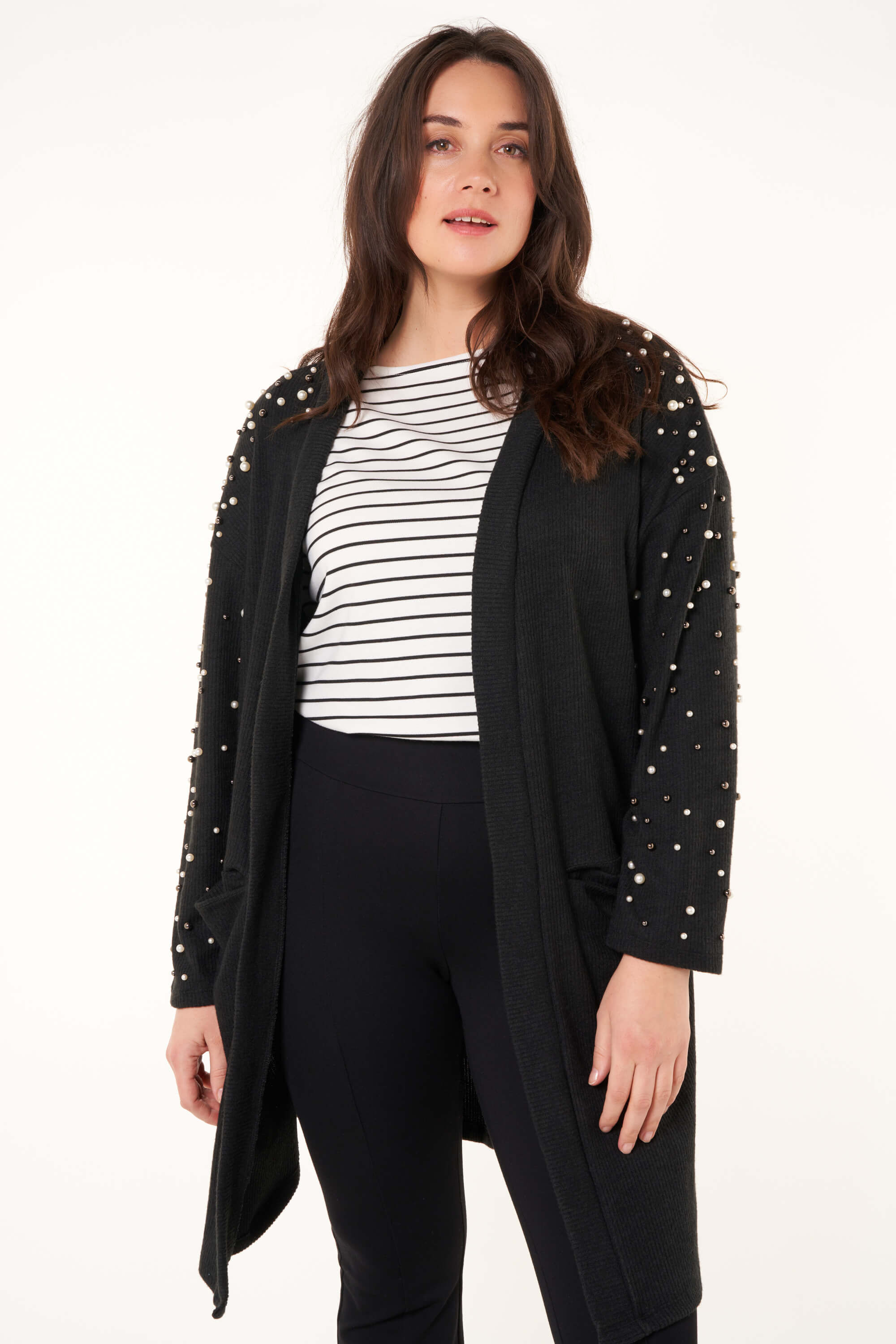 Gilet ouvert &agrave; perles image number 5