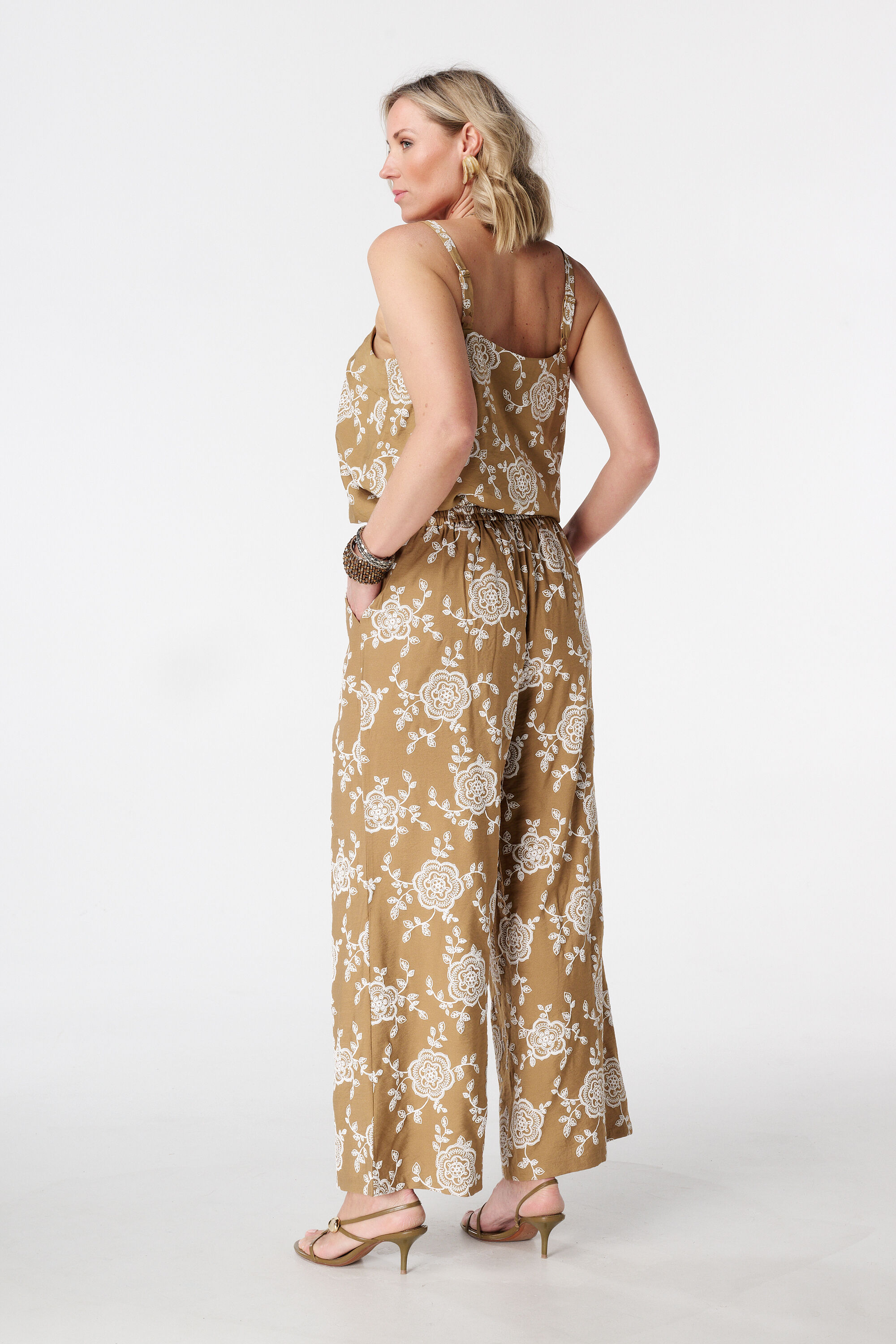 Pantalon wide leg avec imprim&eacute; image number 3
