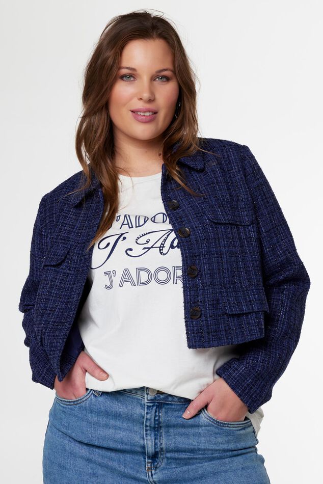 Blazer court avec paillettes image number 0