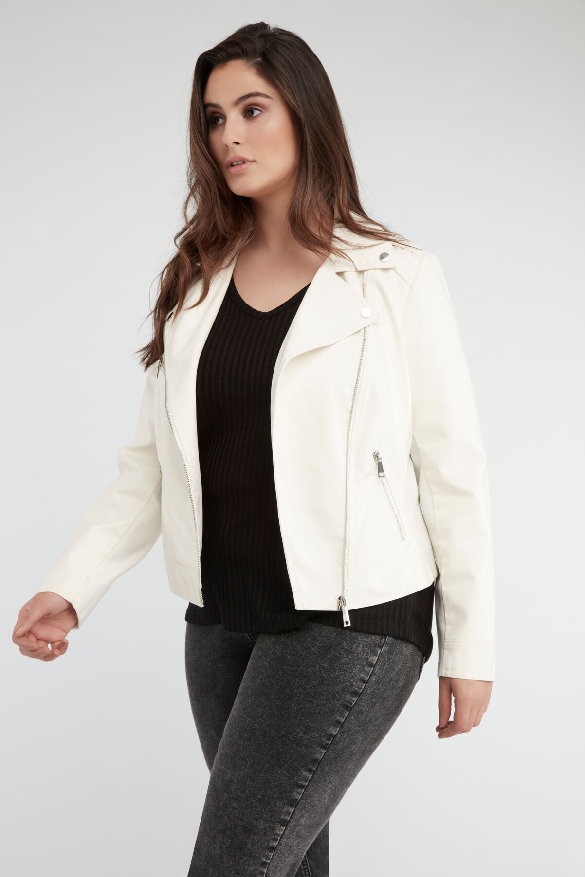 Veste style motard en similicuir image number 4