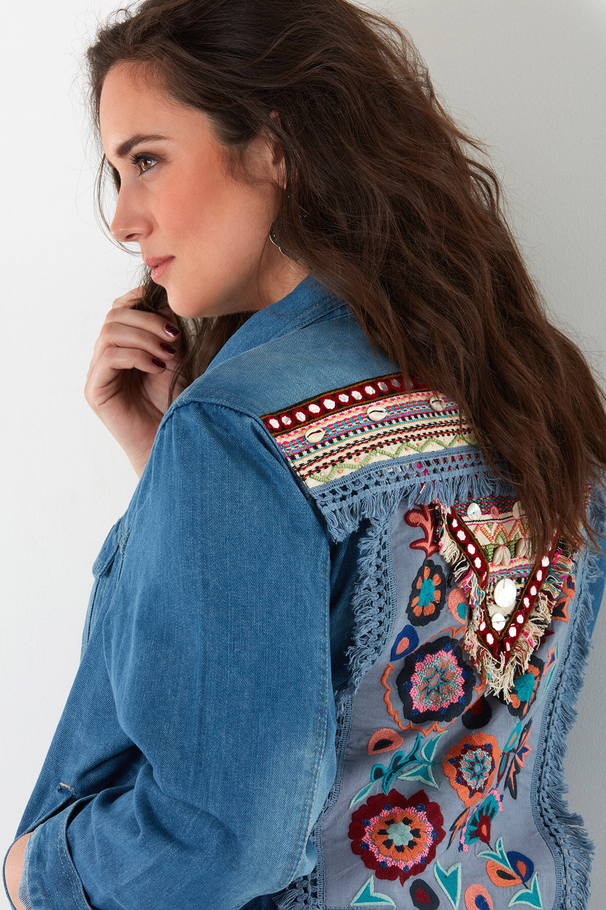 Veste en jean on sale boheme