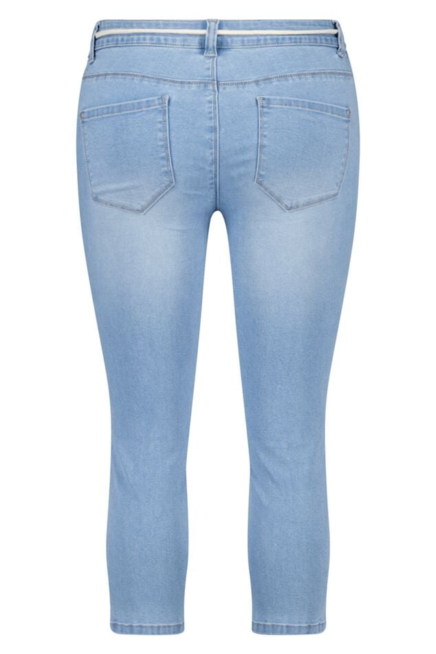 Capri en jean avec cordon de serrage image number 2