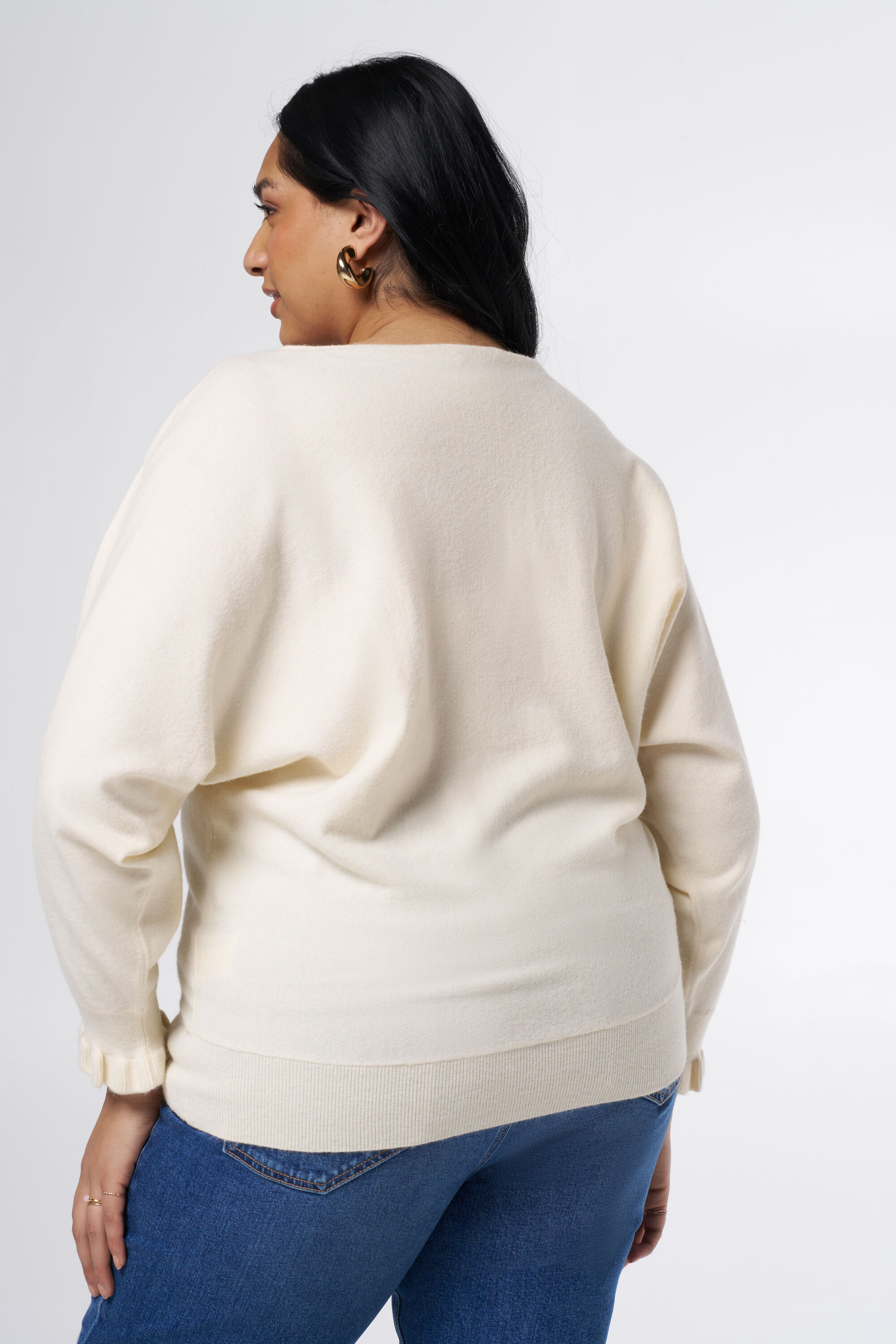 Pull en maille avec col bateau image number 3