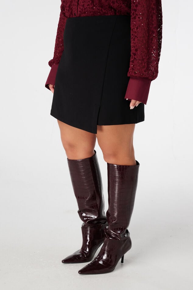 Jupe à rabat et taille élastique image number 5