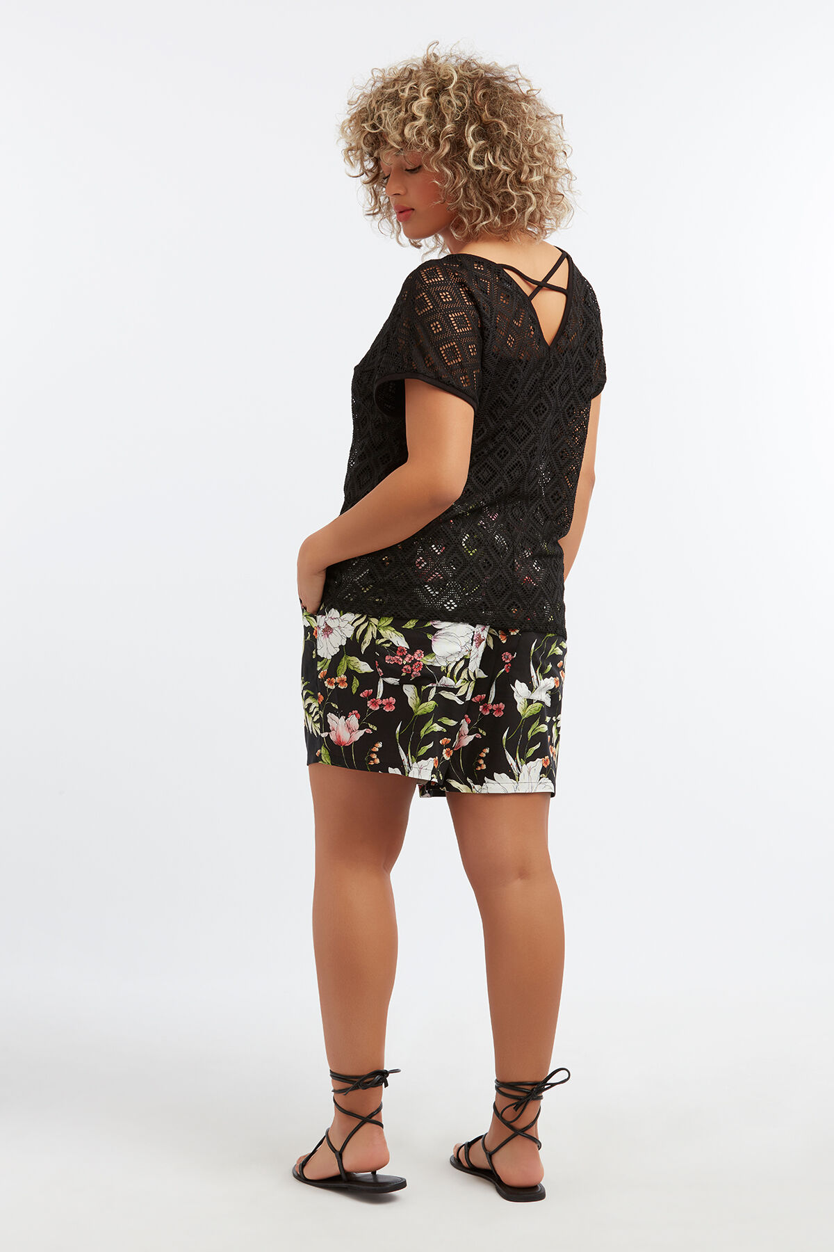 Shorts en viscose avec imprim&eacute; image number 4