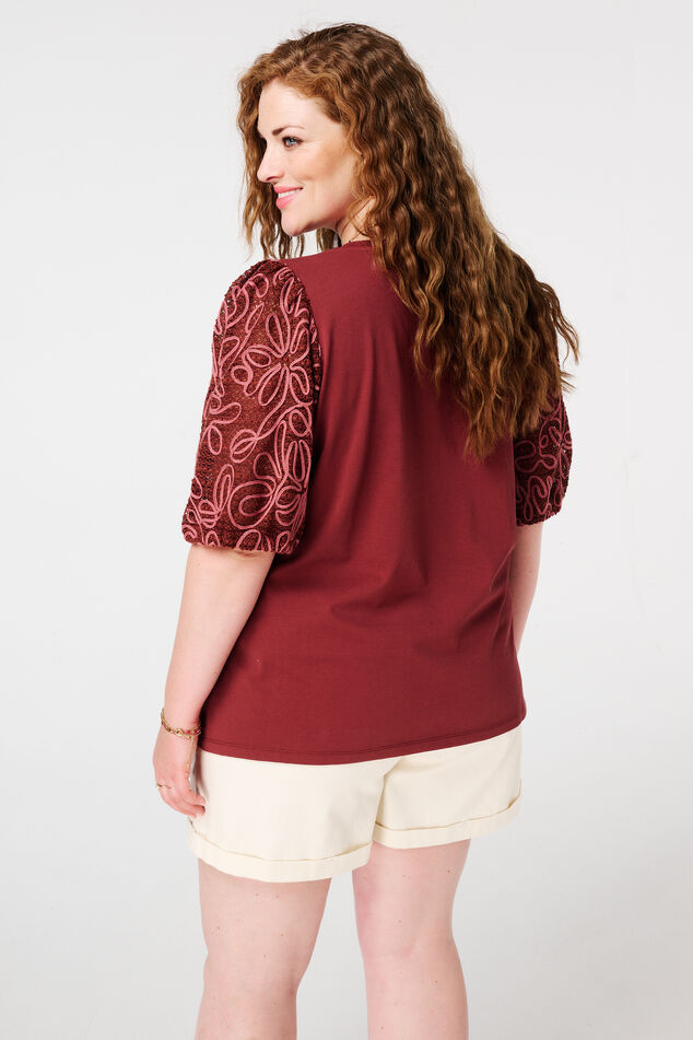 T-shirt à manches brodées image number 3