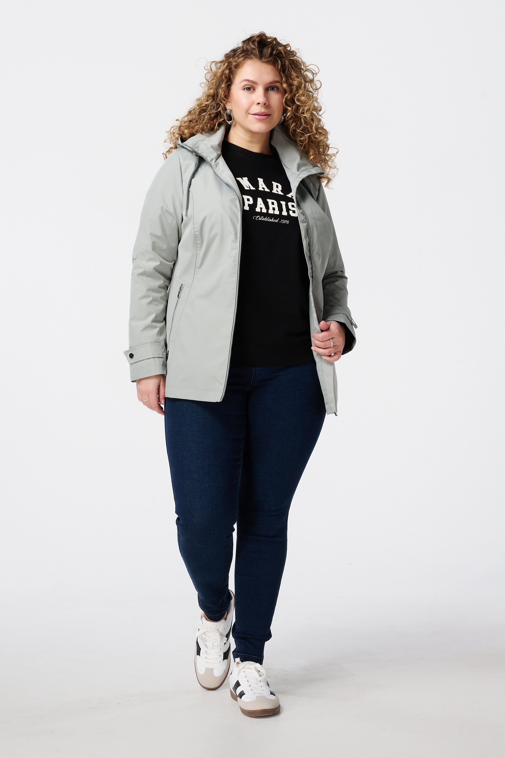 Imperm&eacute;able avec d&eacute;tails argent&eacute;s image number 5