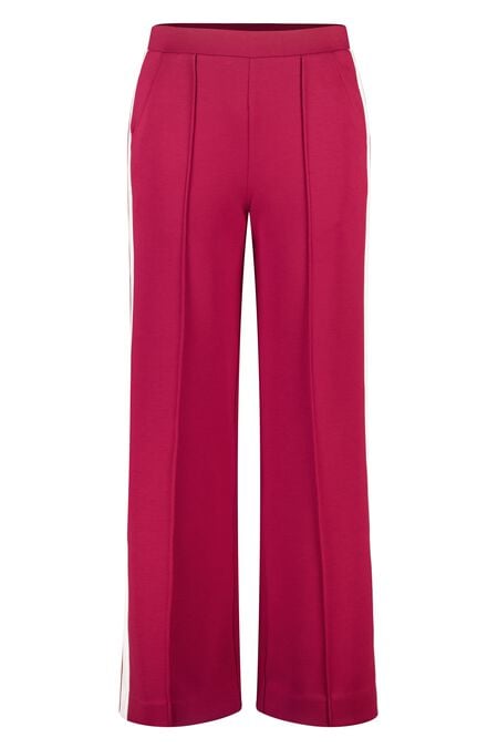 Pantalon large avec rayures contrastantes