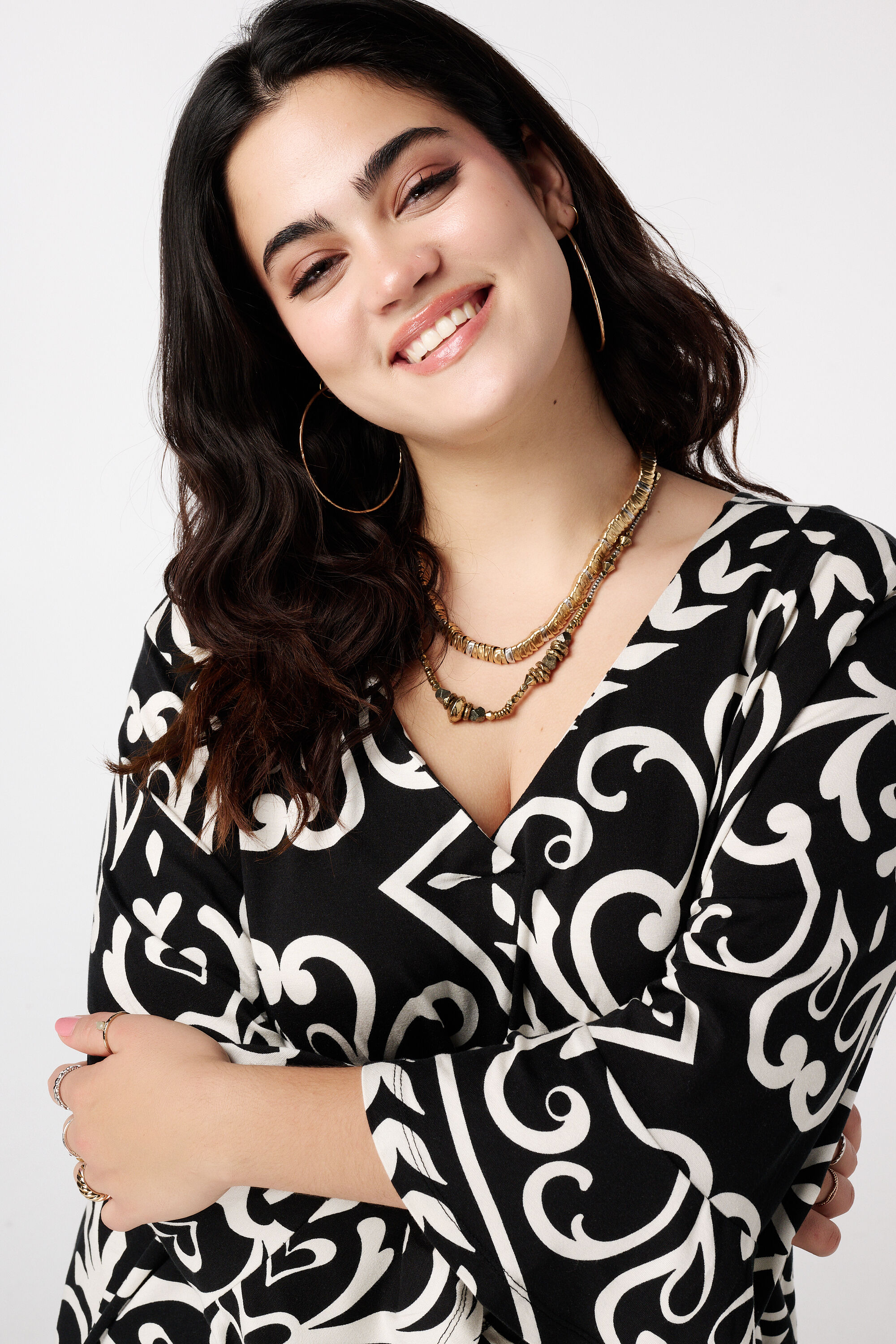 Top &agrave; imprim&eacute; cachemire image number 4