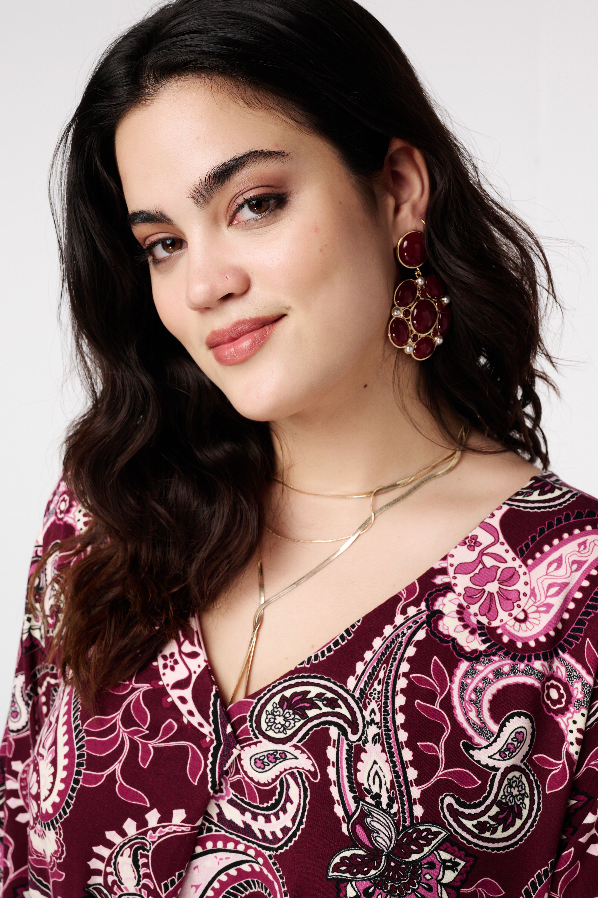 Top &agrave; imprim&eacute; cachemire image number 4