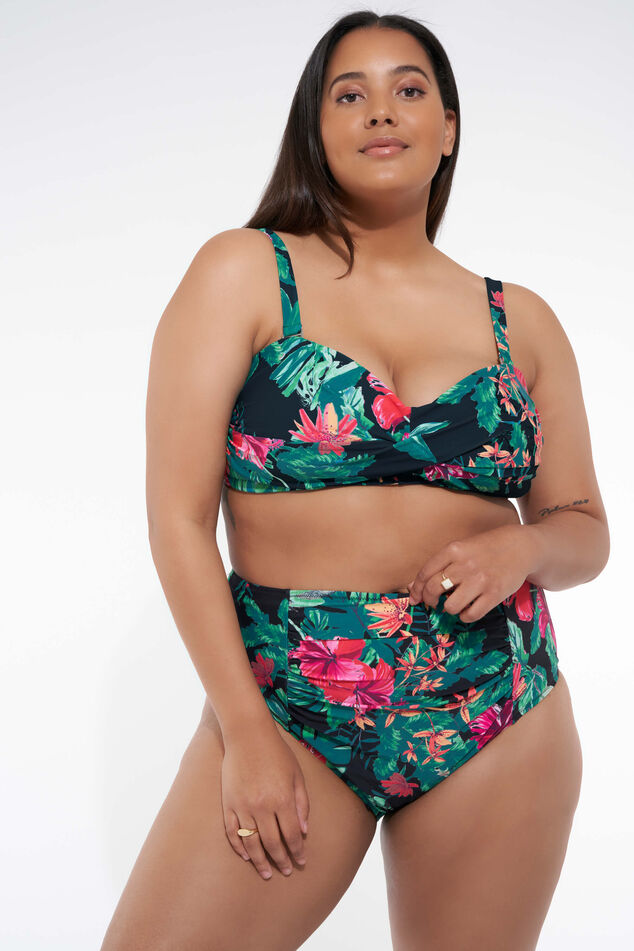 Haut de bikini bandeau avec imprimé  image number 0