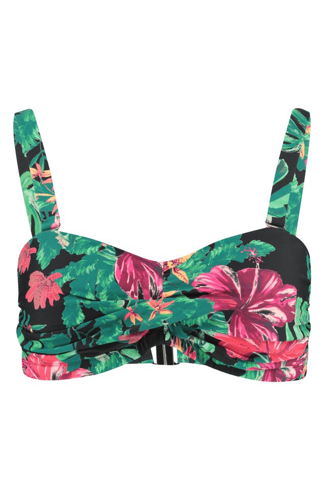 Haut de bikini bandeau avec imprimé  image number 1