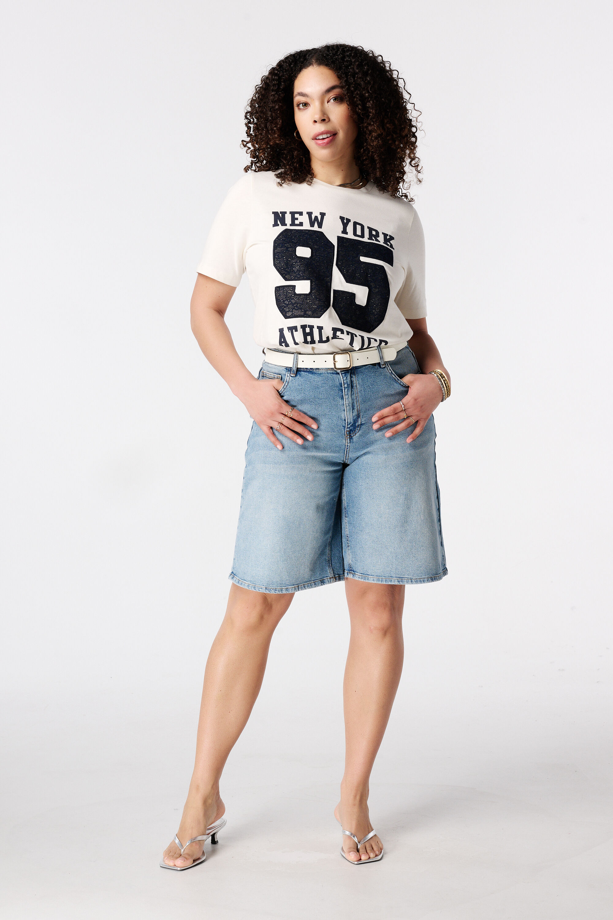 Bermuda en denim avec poches