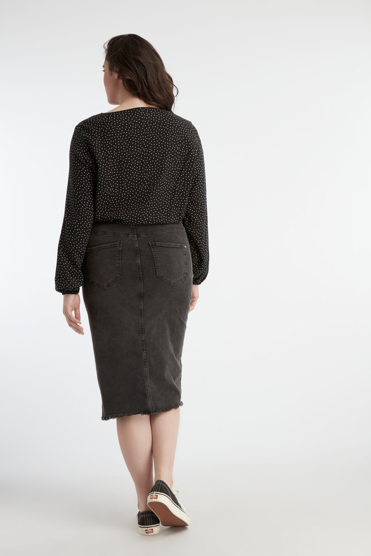 Jupe en denim avec fente image number 4