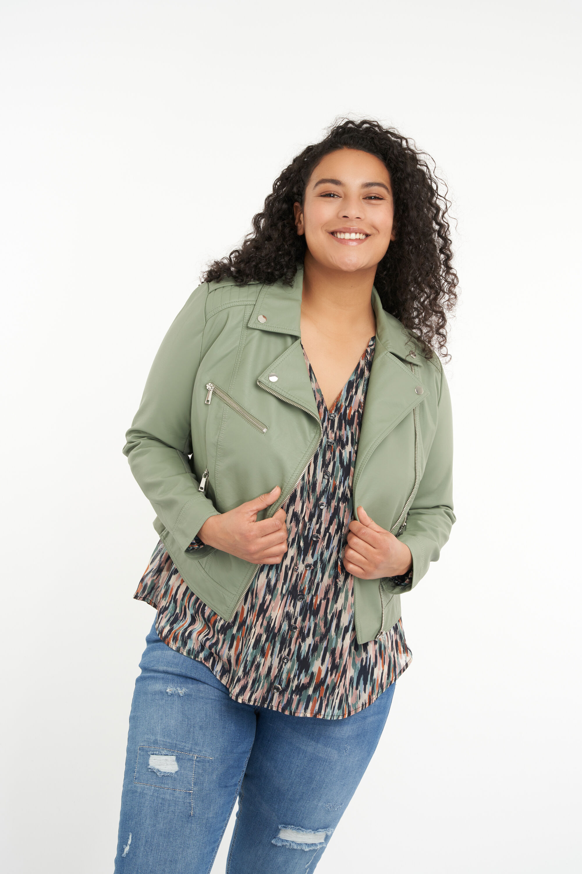 Veste style motard en similicuir image number 7